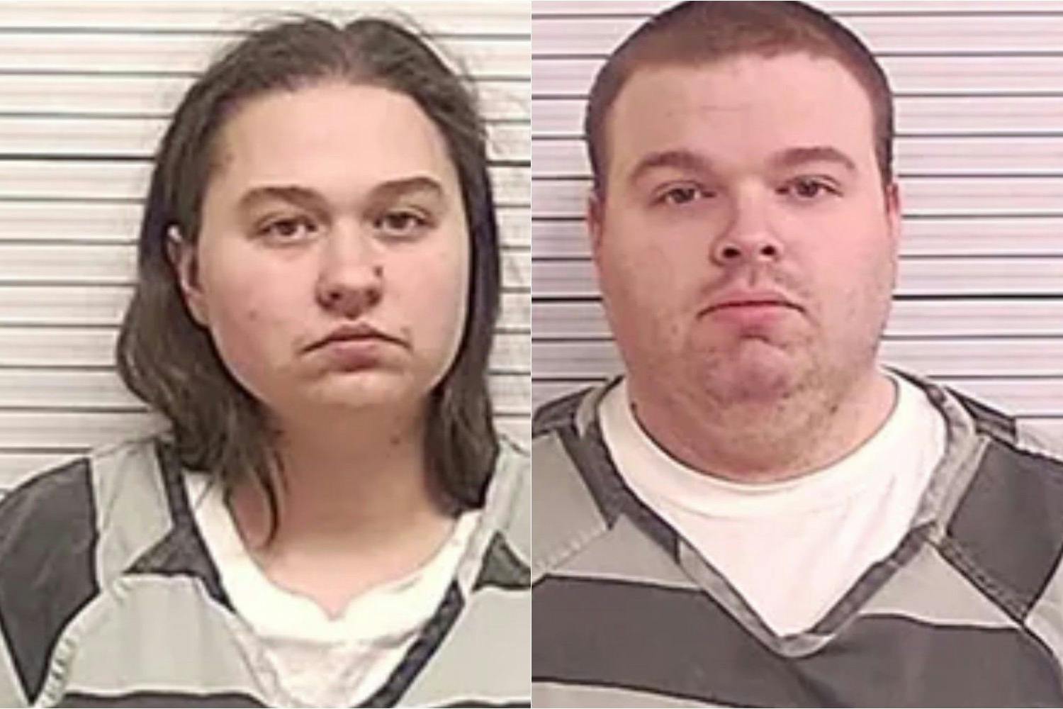 Kathy Merrill (27) und ihr Ehemann John (31) nach ihrer Festnahme. Sie hatten die Kinder in einem vermüllten Zimmer mit Kakerlaken eingesperrt.