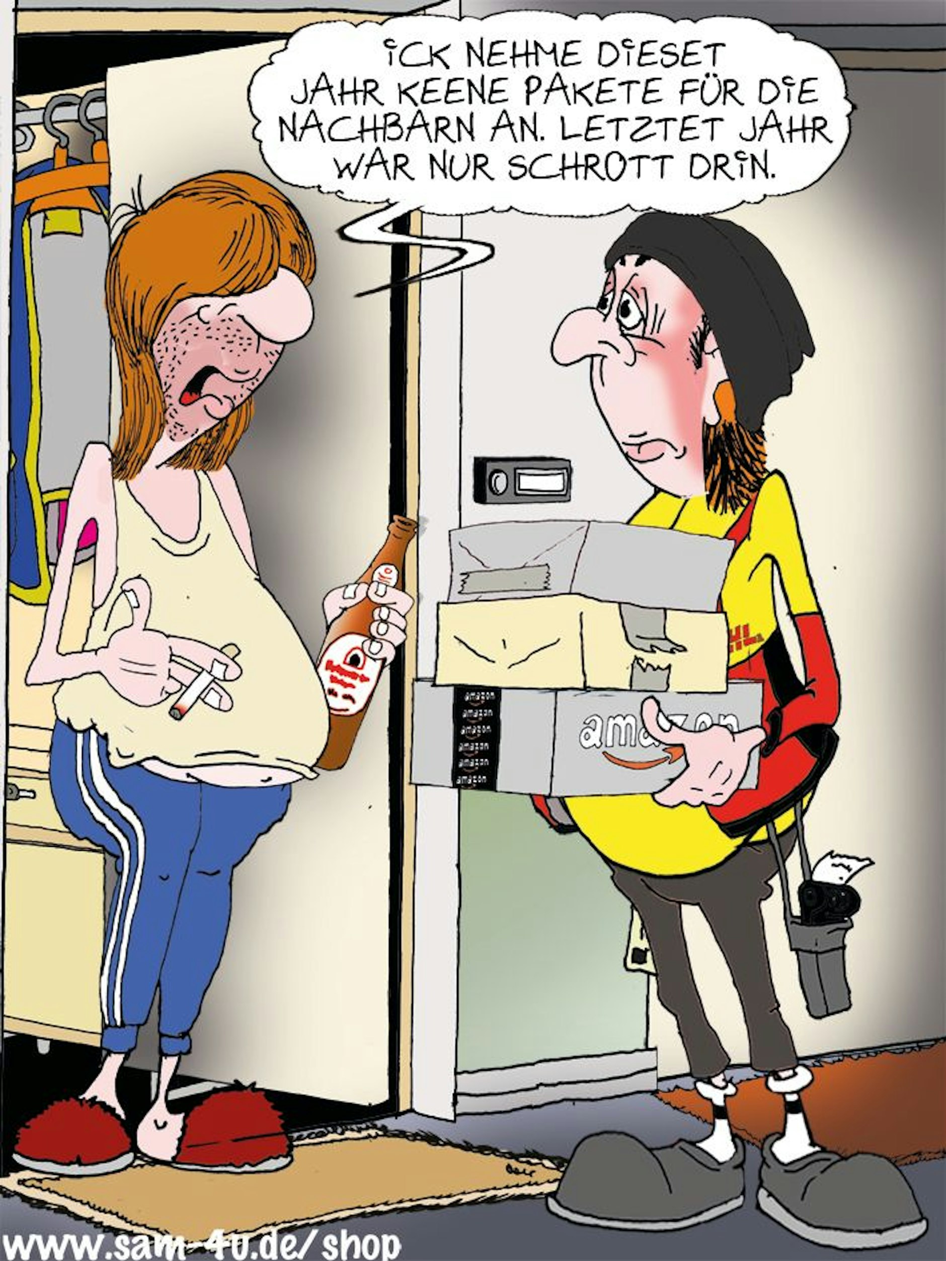 Unser witziger Cartoon des Tages - auch heute kommt er direkt aus der Werkstatt des Berliner Zeichners Sam Paff.