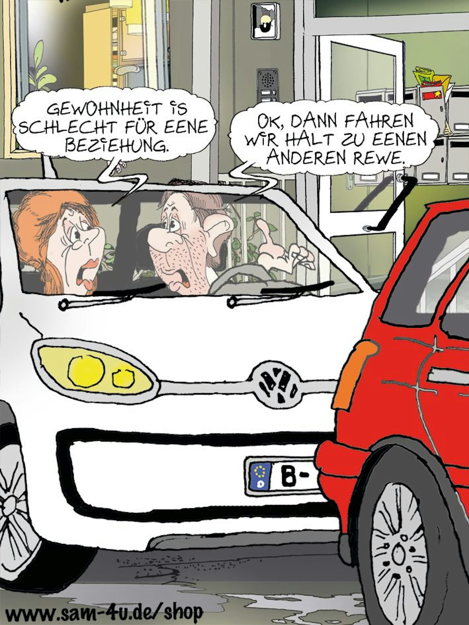 Unser Cartoon des Tages kommt auch heute von Zeichner Sam Paff aus Berlin.