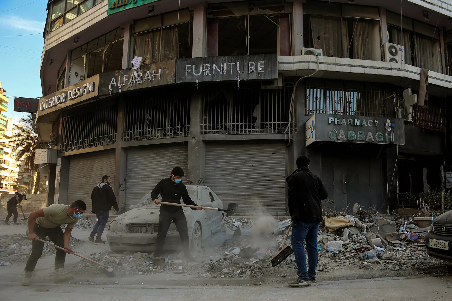 Aufräumarbeiten im zerstörten Stadtzentrum von Beirut