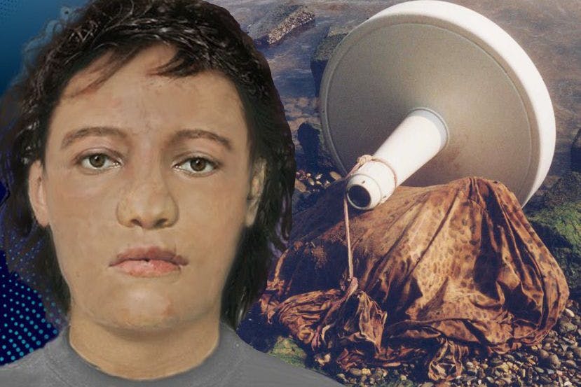 Die Identität der Toten ist bis heute ungeklärt - die Rekonstruktion zeigt, wie das Mädchen ausgesehen haben könnte. Die Leiche war mit einem Schirmständer beschwert.