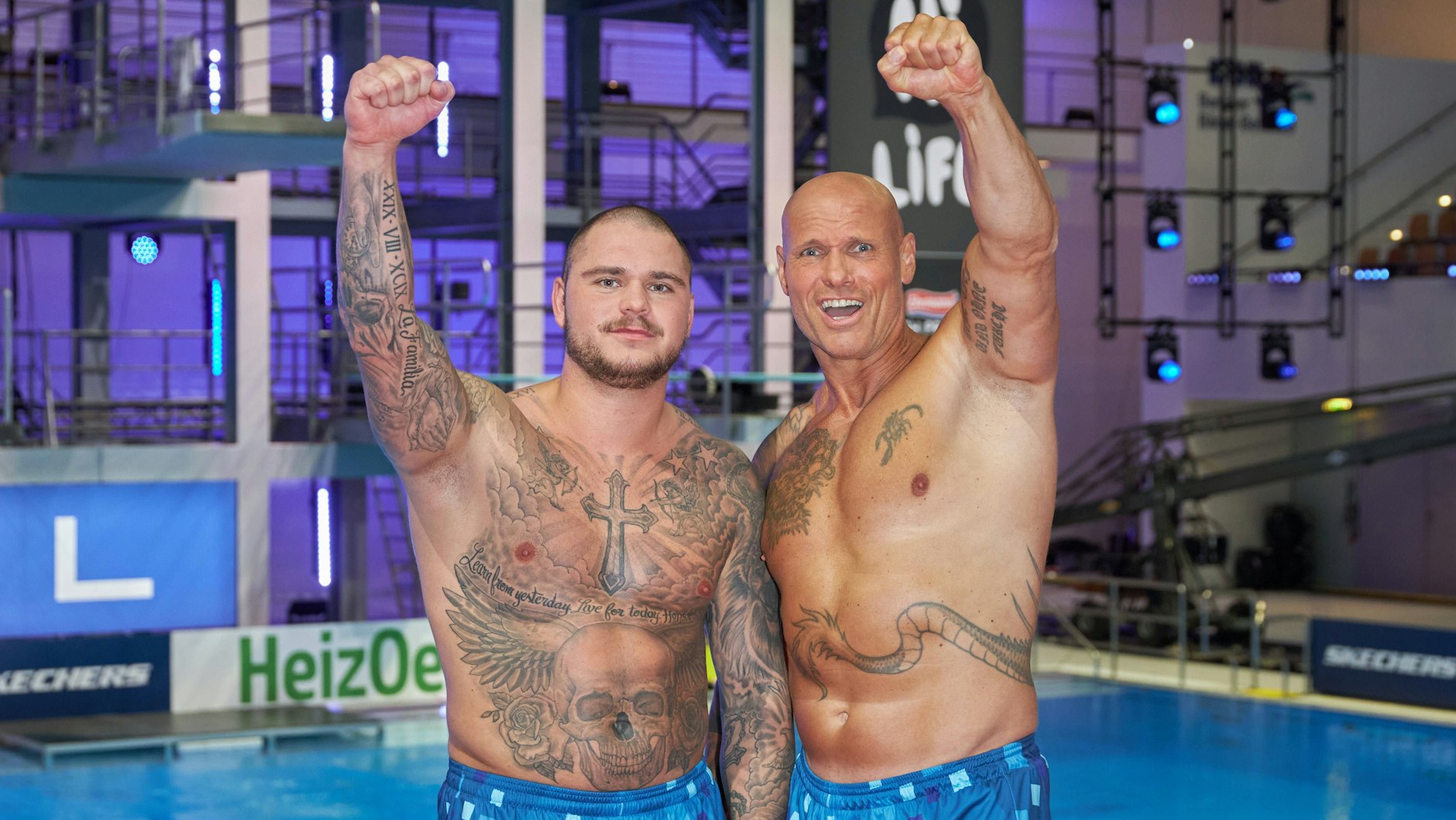 Beim Turmspringen im Januar 2024 waren Thorsten und Nico Legat noch ein Team.