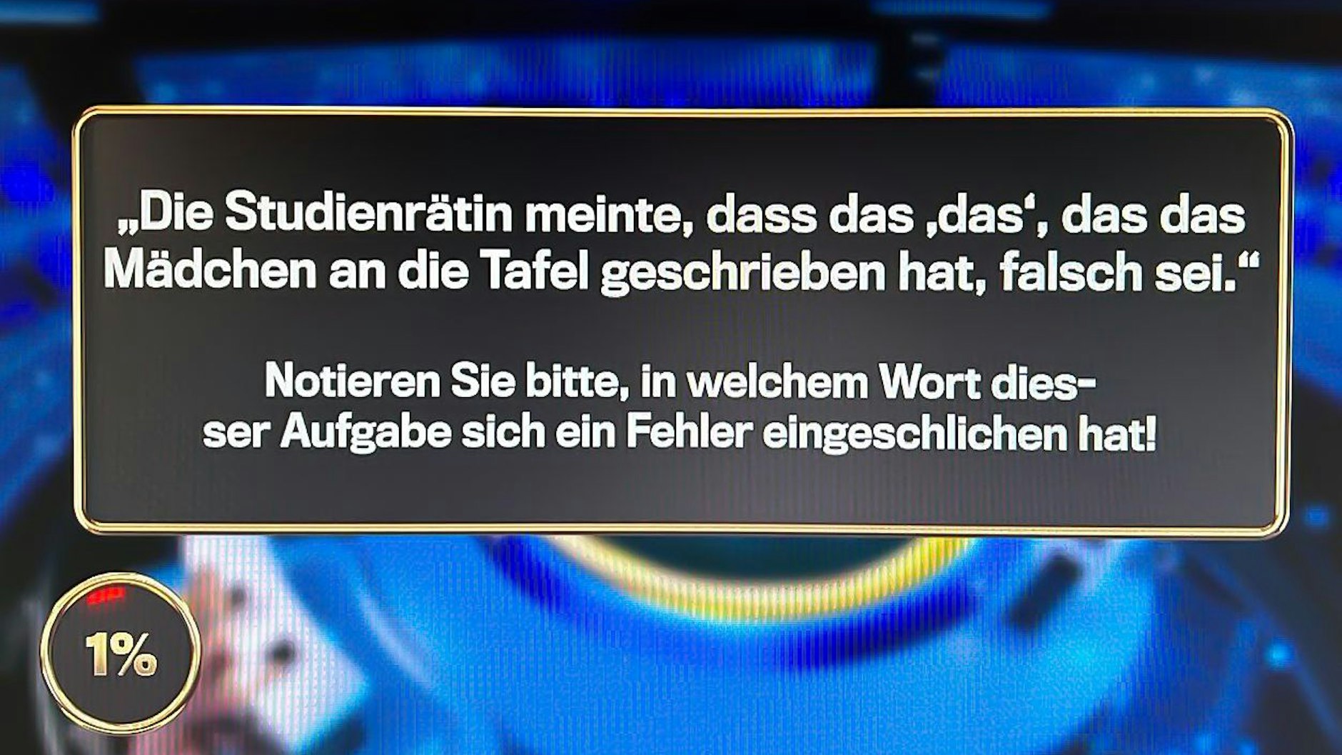 An dieser Frage scheiterten beim „1 % Quiz“ mit Jörg Pilawa gleich drei Kandidaten. Hätten Sie es gewusst?