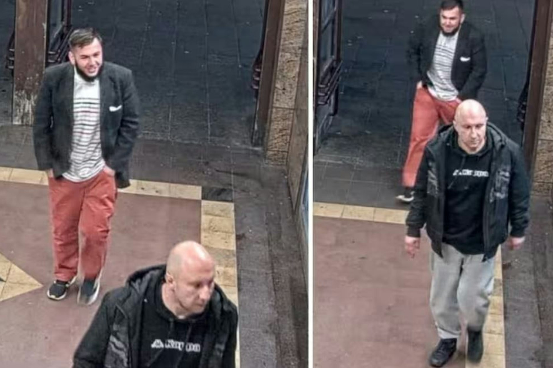 Die Polizei Berlin sucht nach einem Überfall auf einen Obdachlosen diese Männer.