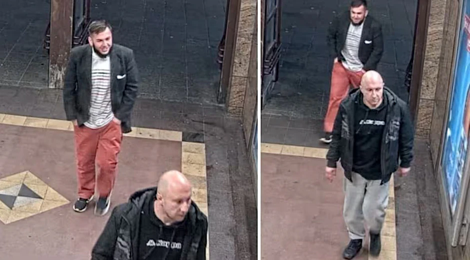 Die Polizei Berlin sucht nach einem Überfall auf einen Obdachlosen diese Männer.