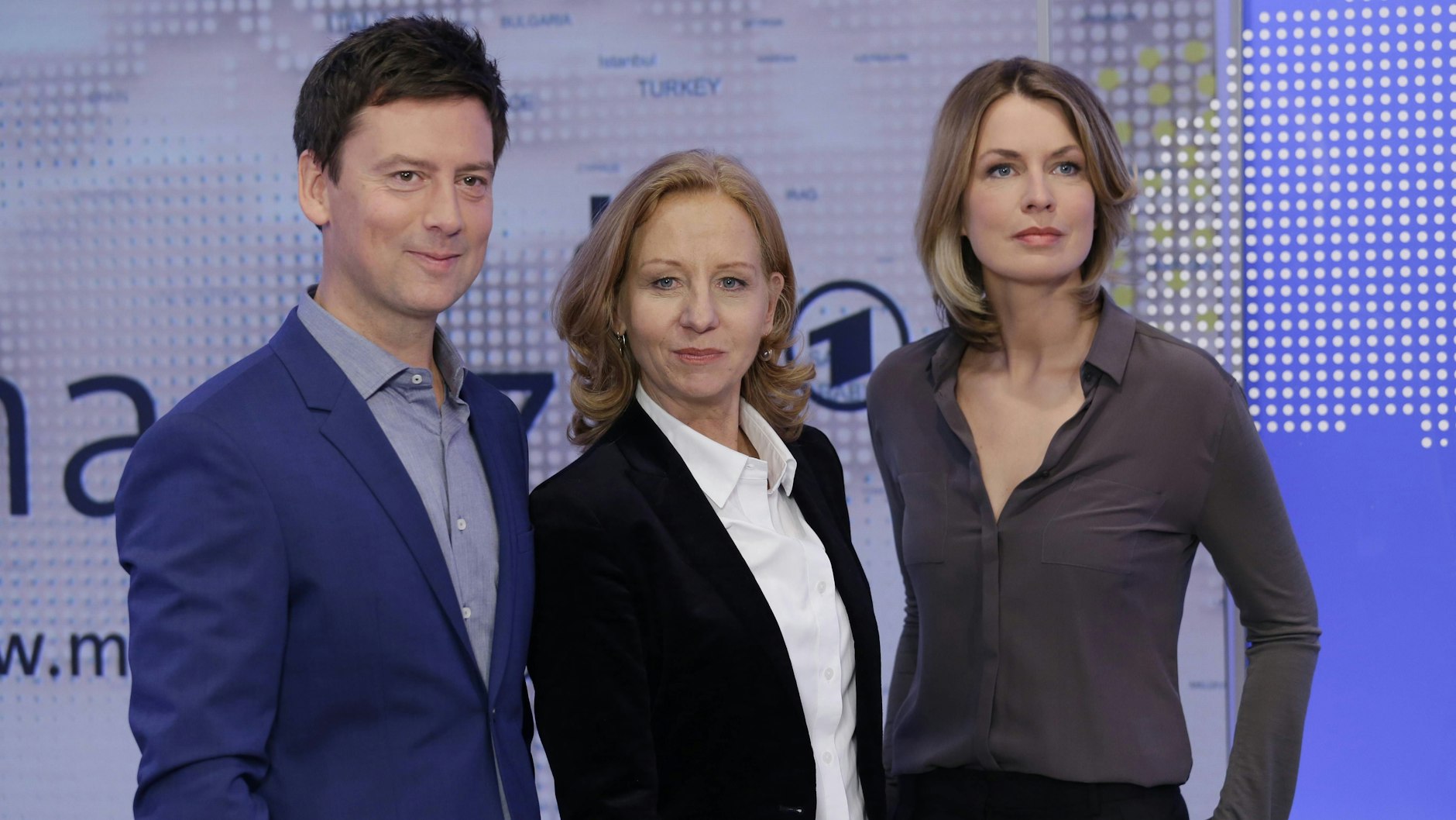 Da schien noch alles in Ordnung: Patricia Schlesinger 2017 mit ihren Moderatoren Jessy Wellmer und Sascha Hingst.