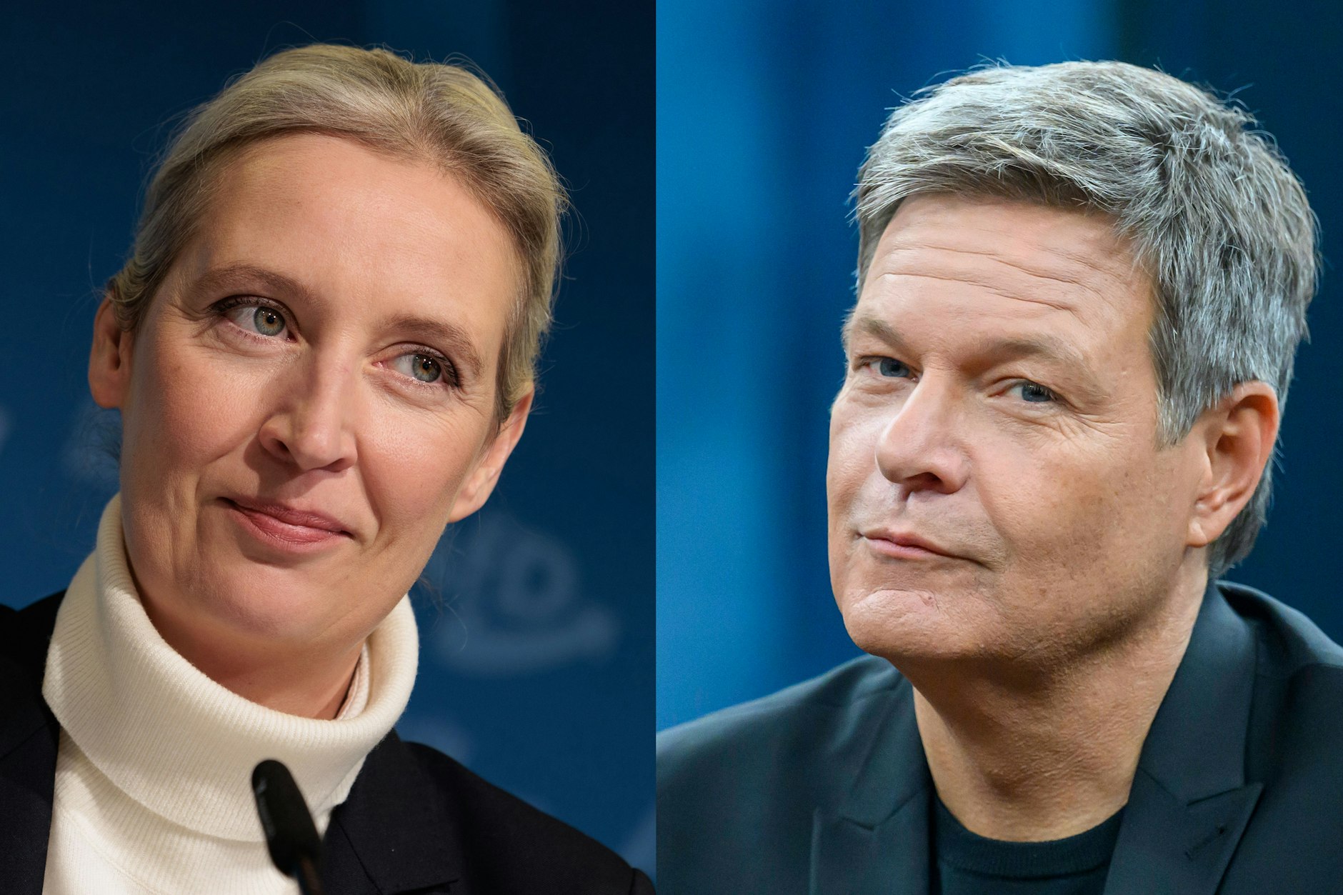 Werden nicht im ÖRR debattieren: Alice Weidel von der AfD und Robert Habeck von den Grünen.