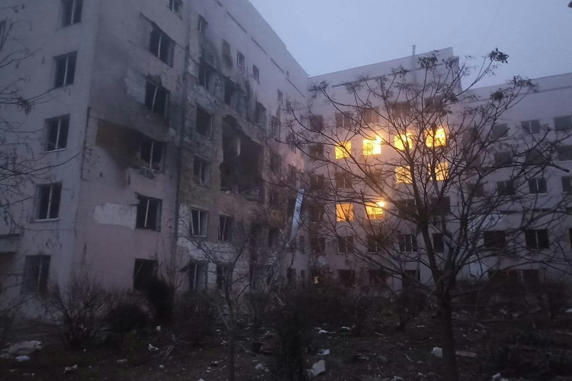 Bei dem Angriff wurde die Krebsklinik weitgehend zerstört.