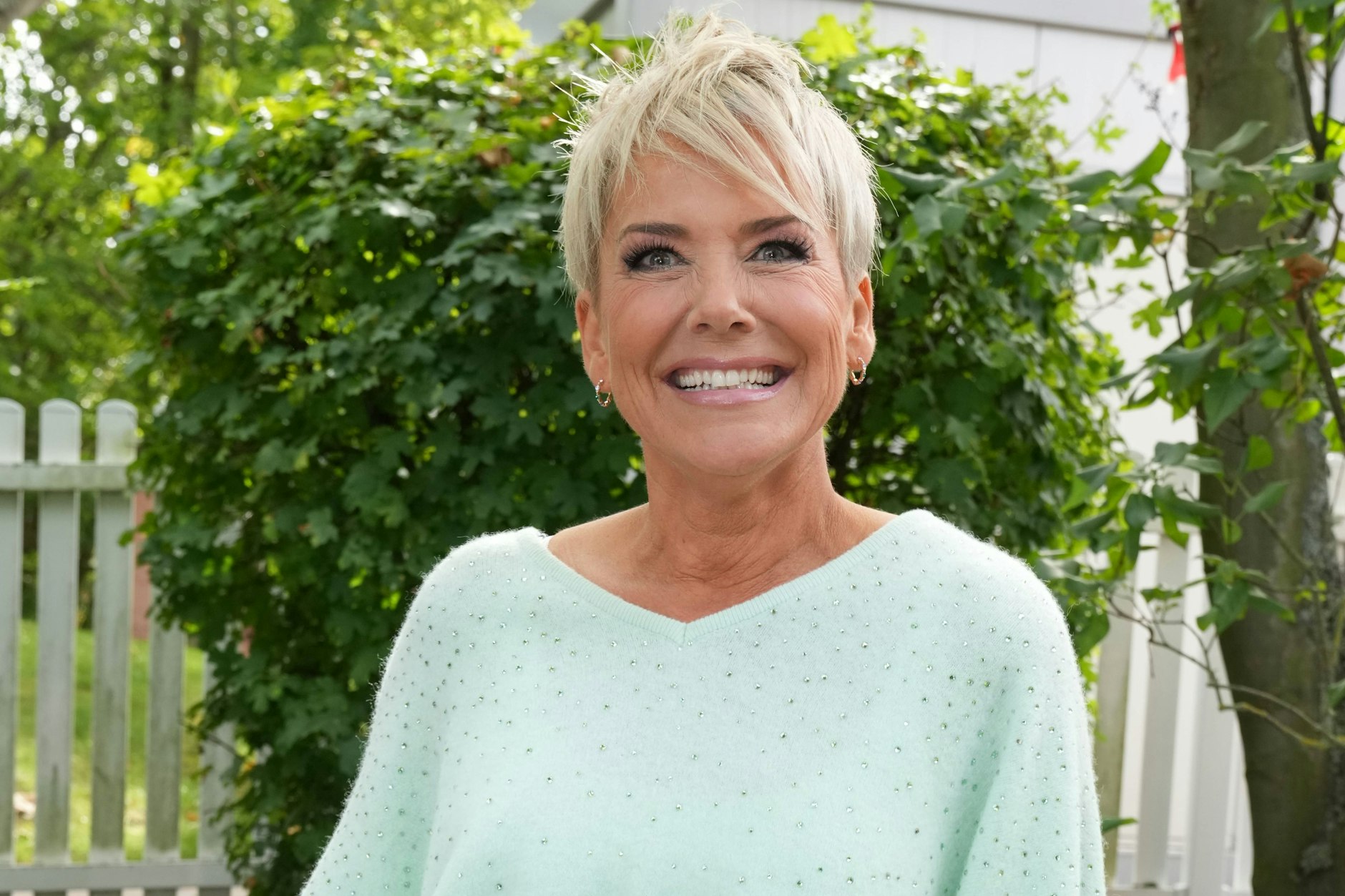 Inka Bause beim ZDF„ Fernsehgarten“ im September in Mainz.