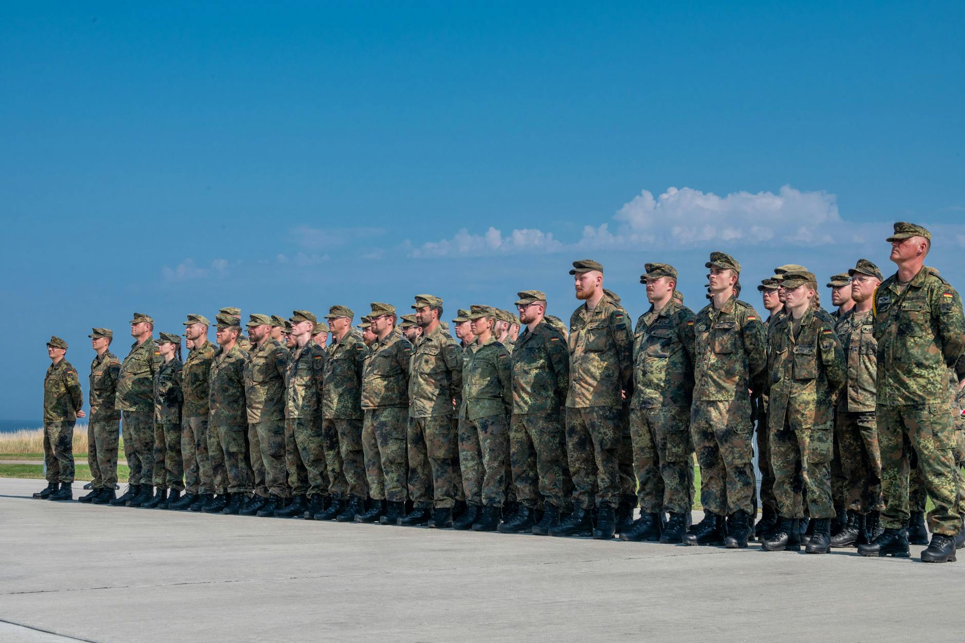 Die Flugabwehrraketengruppe der Bundeswehr in Todendorf beim Besuch des Bundeskanzlers Olaf Scholz