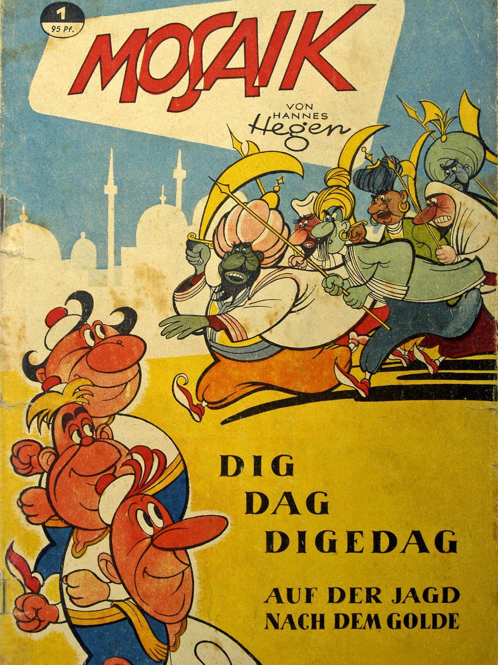 Das war das erste „Mosaik“-Heft, das im Dezember 1955 erschien.