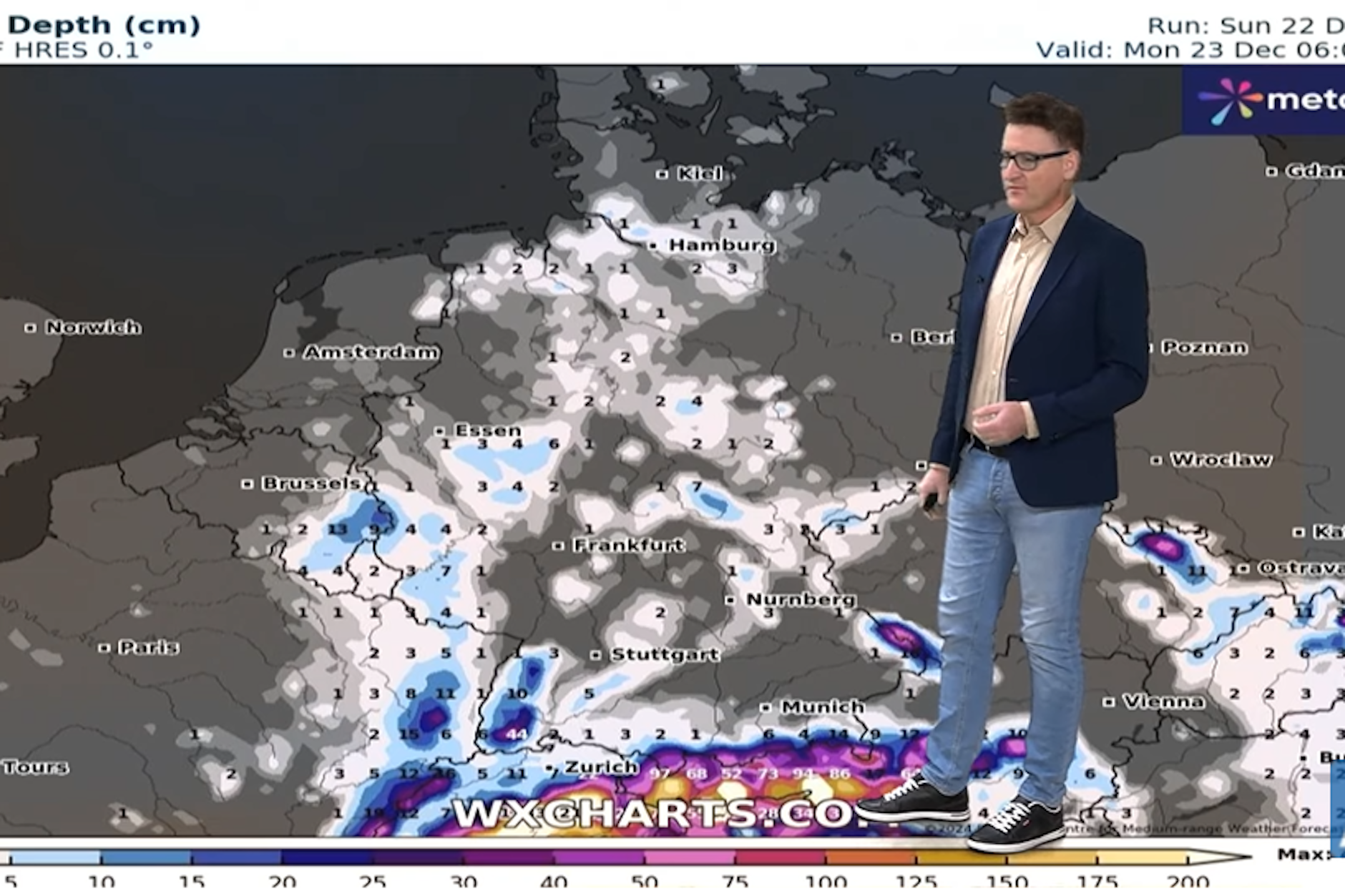 Das Wetter rund um Weihnachten teilt Deutschland in zwei Hälften: Winter hier, Frühling dort.