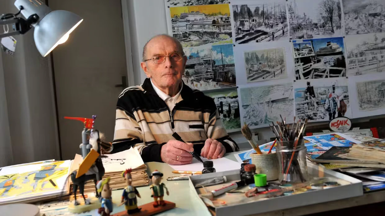 Hannes Hegen in seinem einstigen Atelier: 2014 besuchte ihn dort der KURIER.