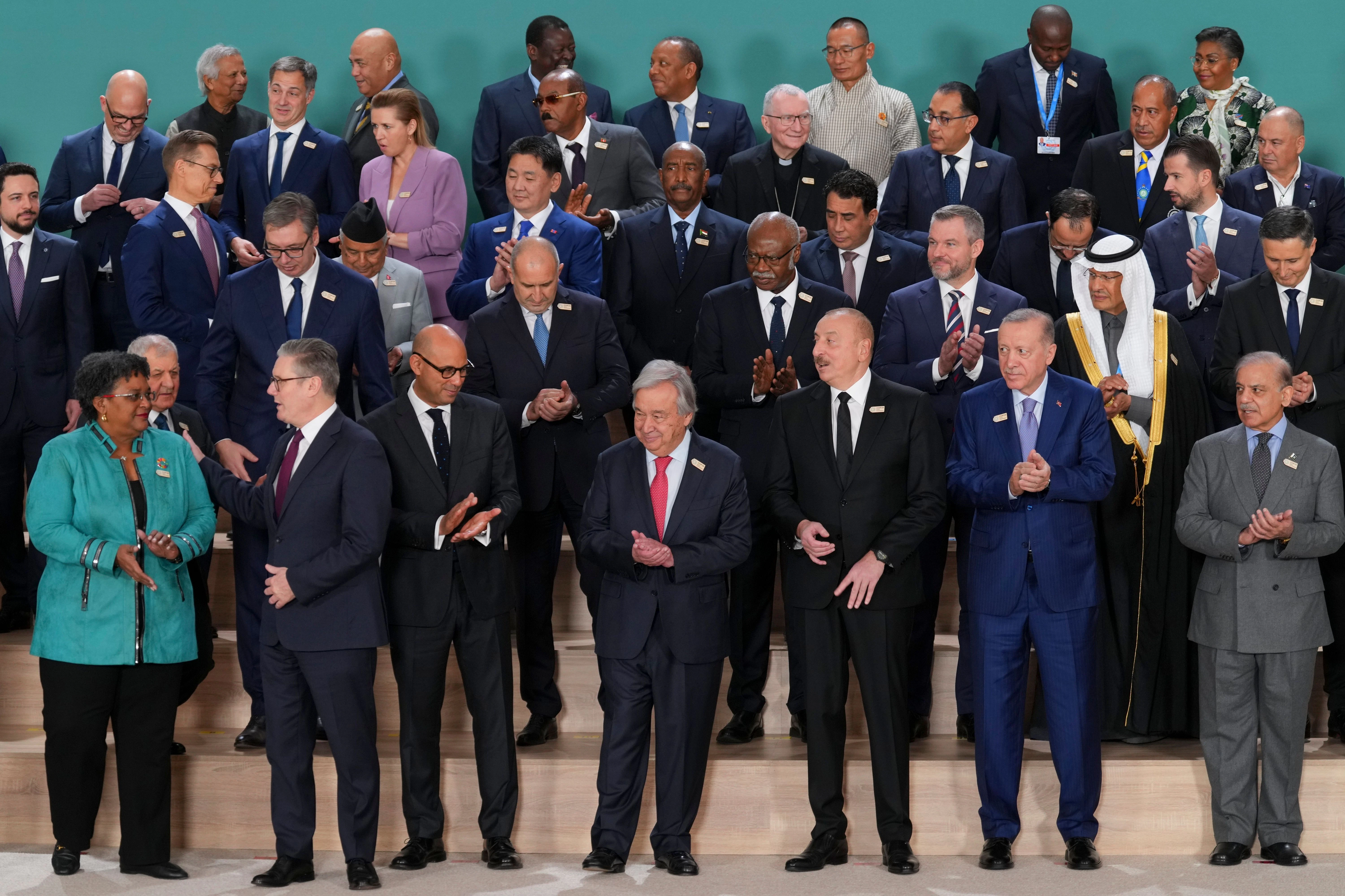 Staatschefs und Uno-Funktionäre auf der Klimakonferenz COP29 in Baku im November 2024
