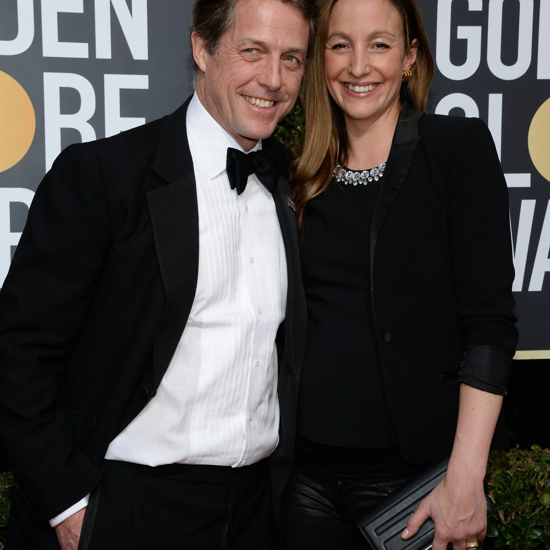 Hugh Gran mit seiner Ehefrau Anna Eberstein.