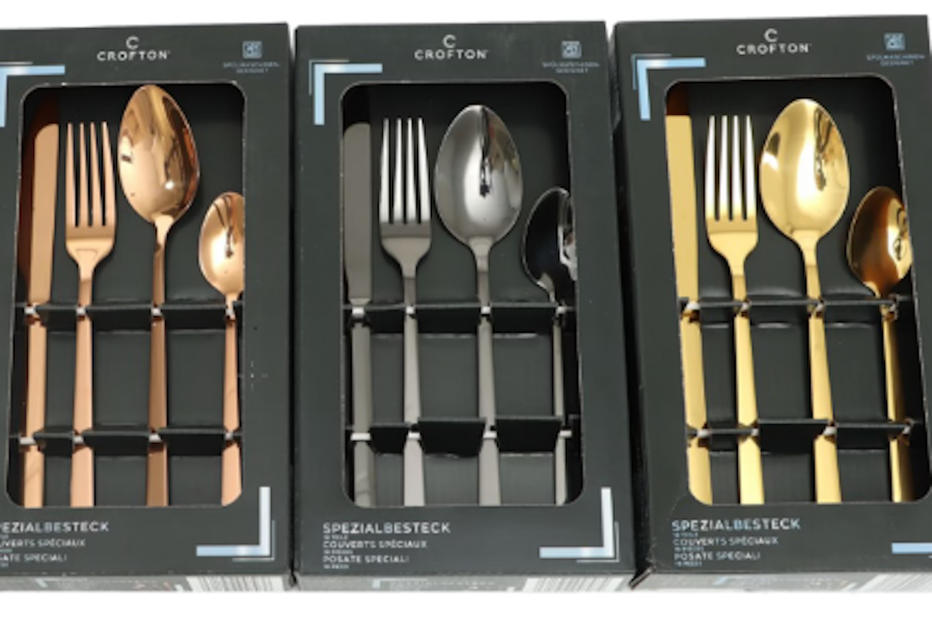 Die betroffenen Bestecksets hat Aldi in verschiedenen Farbvarianten angeboten