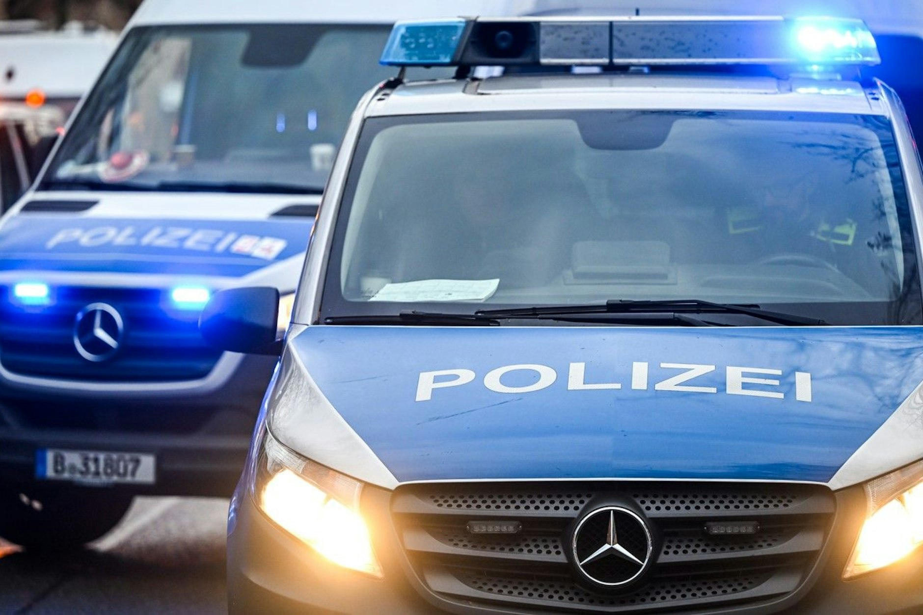 Die Berliner Polizei im Einsatz.