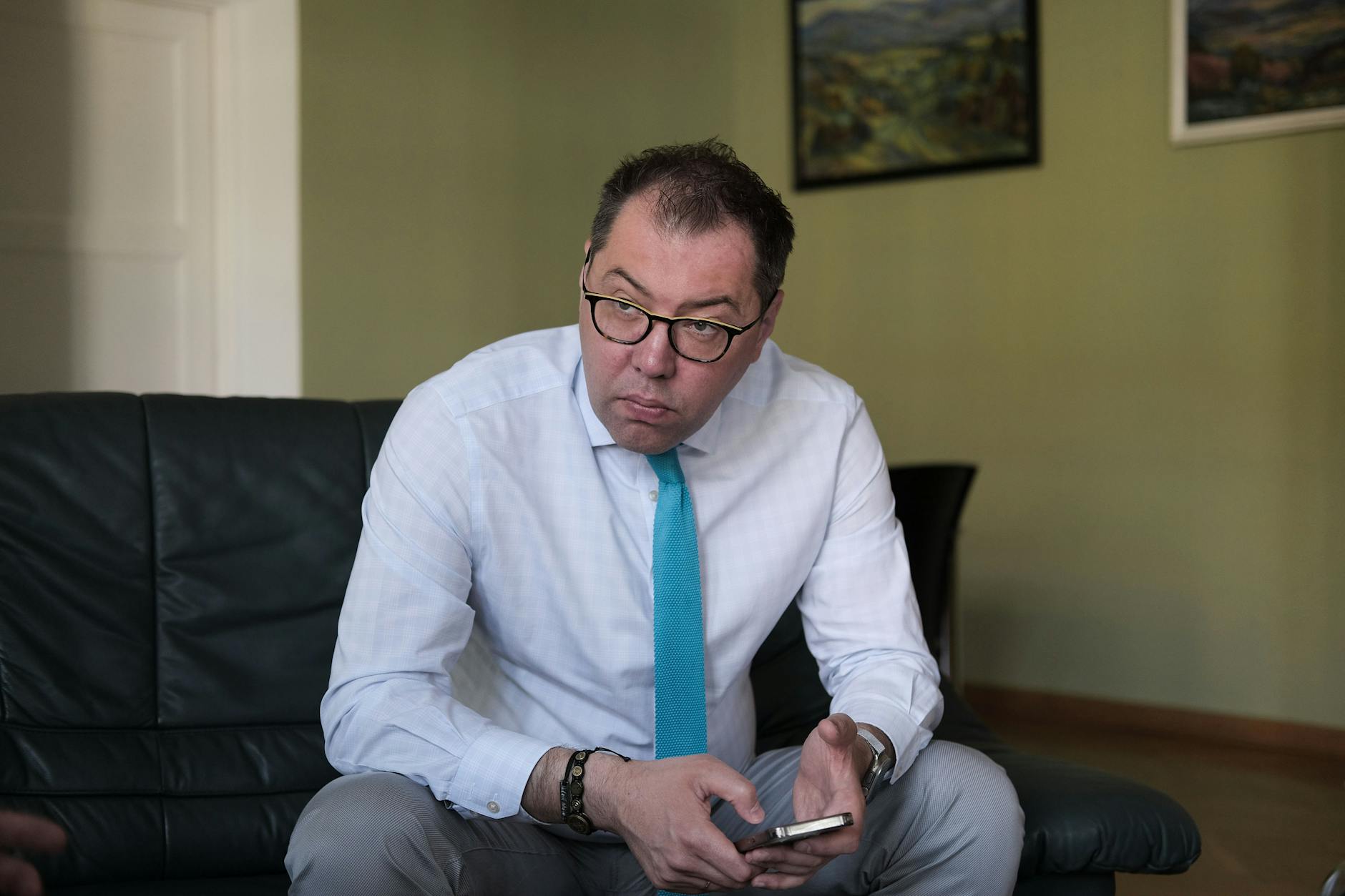 Der ukrainische Botschafter Oleksii Makeiev bei einem Interview mit der Berliner Zeitung.