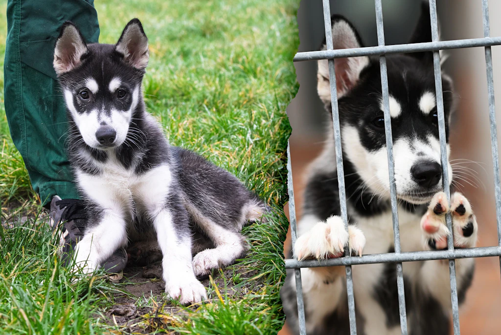 Trauriges Fest im Tierheim: Süßer Mini-Husky in der S-Bahn ausgesetzt!
