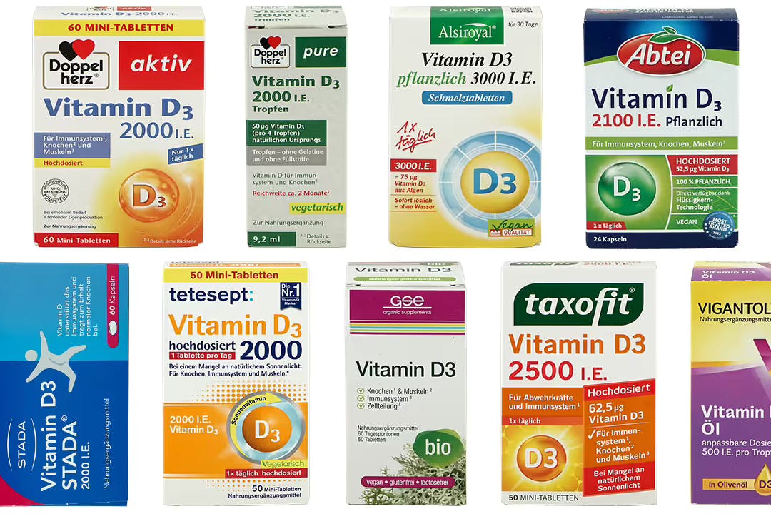 Diese Vitamin-D-Präparate untersuchten die Tester.