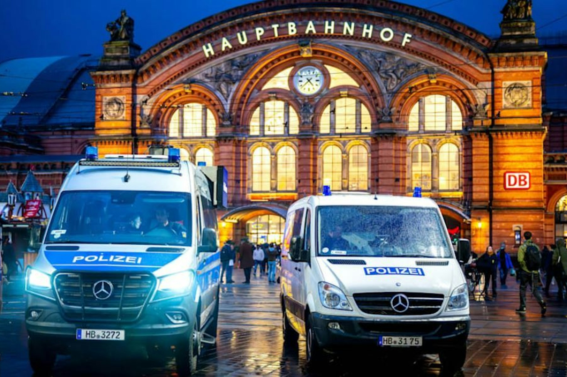 Polizei-Einsatz am Bremer Hauptbahnhof.