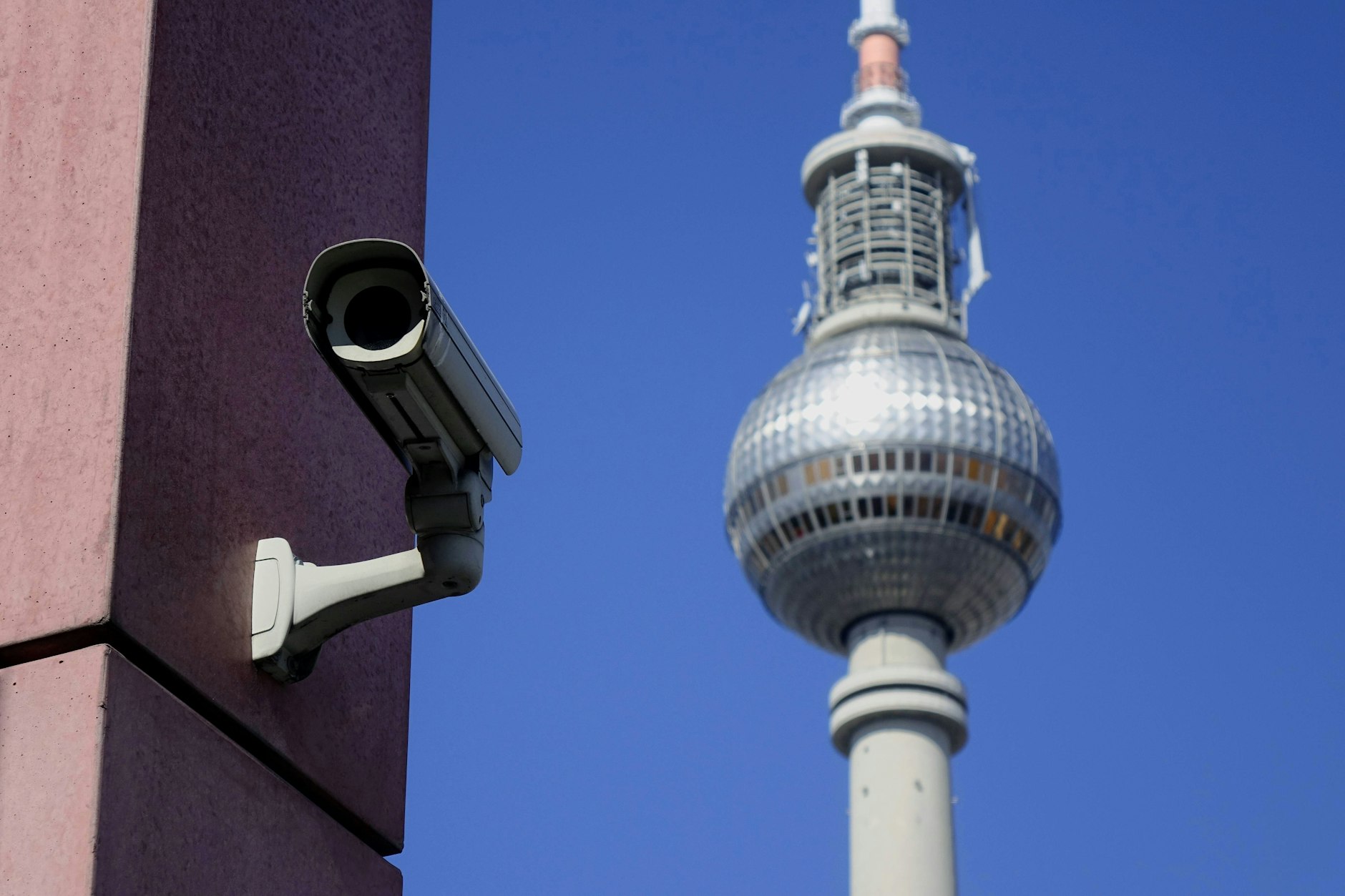 Video surveillance at Berliner Alexanderplatz.