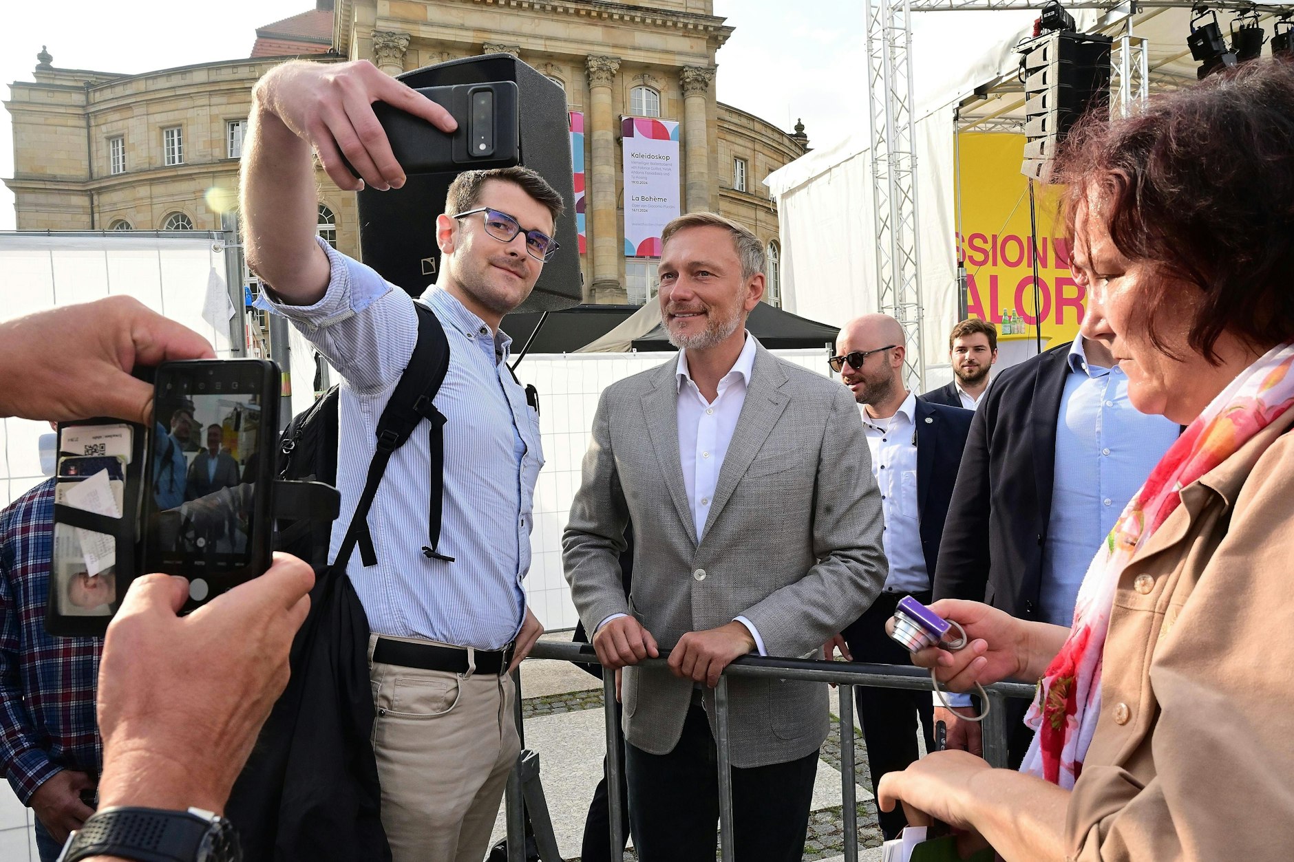 08.08.2024, Chemnitz: Christian Lindner verkörpert Optimismus selbst in aussichtslosen Wahlkämpfen.