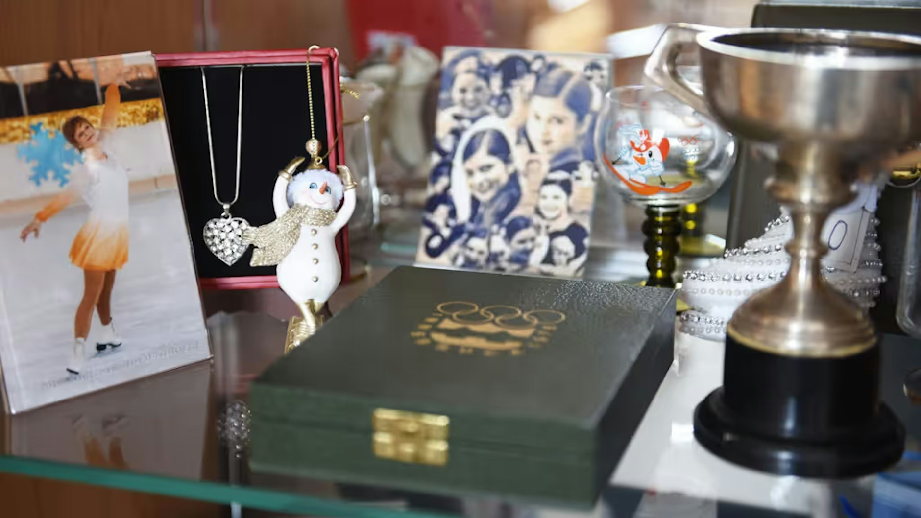 Der Lederkaste, in dem die Olympia-Bronzemedaille lag.