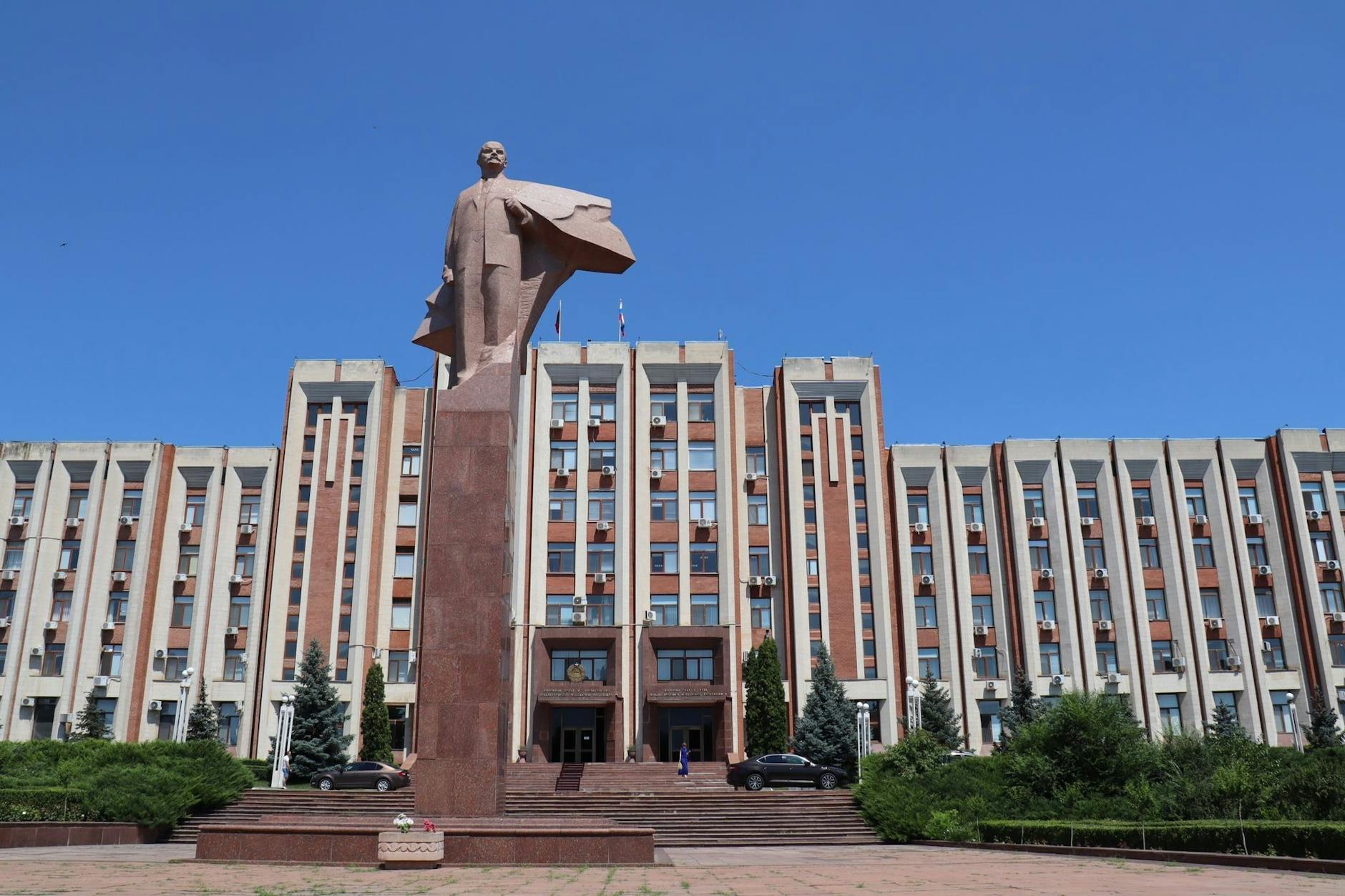 Mehr Nordkorea als modernes Europa: Lenin-Statue vor dem Parlamentsgebäude in der transnistrischen Hauptstadt Tiraspol
