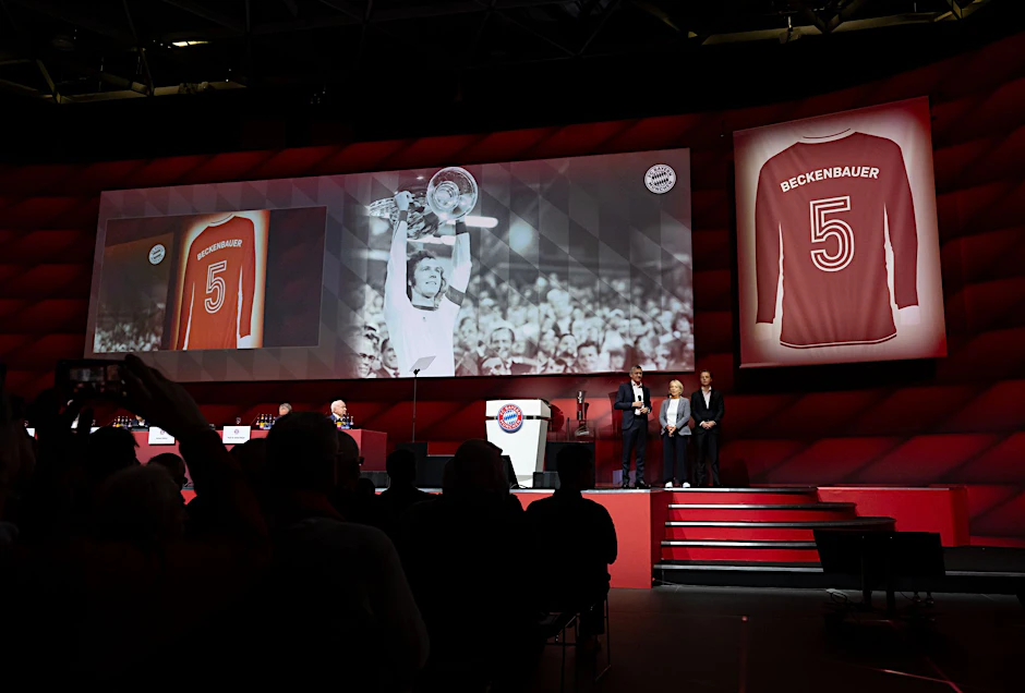 Bei der Jahreshauptversammlung des FC Bayern München in der Rudi-Sedlmayer-Halle Anfang Dezember 2024 wurde bekannt gegeben, dass die Rückennummer 5 von Franz Beckenbauer in Zukunft nicht mehr vergeben wird.