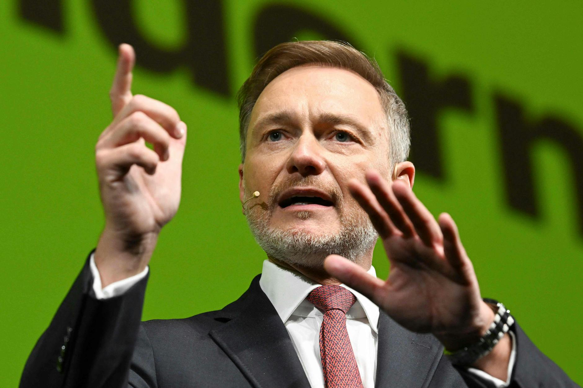 FDP-Chef Christian Lindner während seiner Rede am Dreikönigstag.