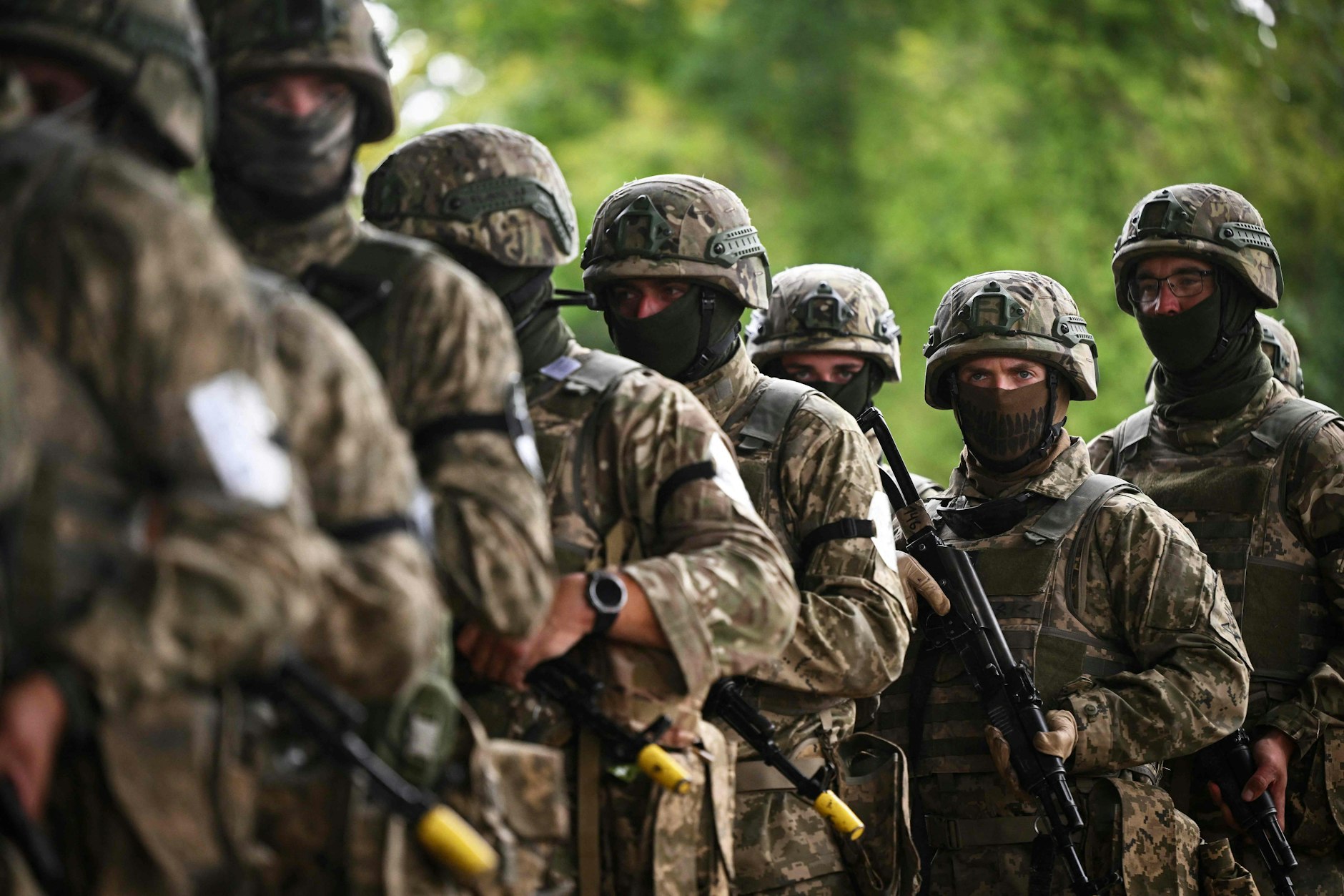 Ukrainische Soldaten während der Ausbildung in Südengland im vergangenen Sommer