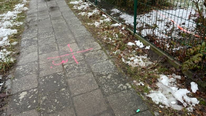 Der Tatort. Hier wurde der Messermann niedergestreckt.