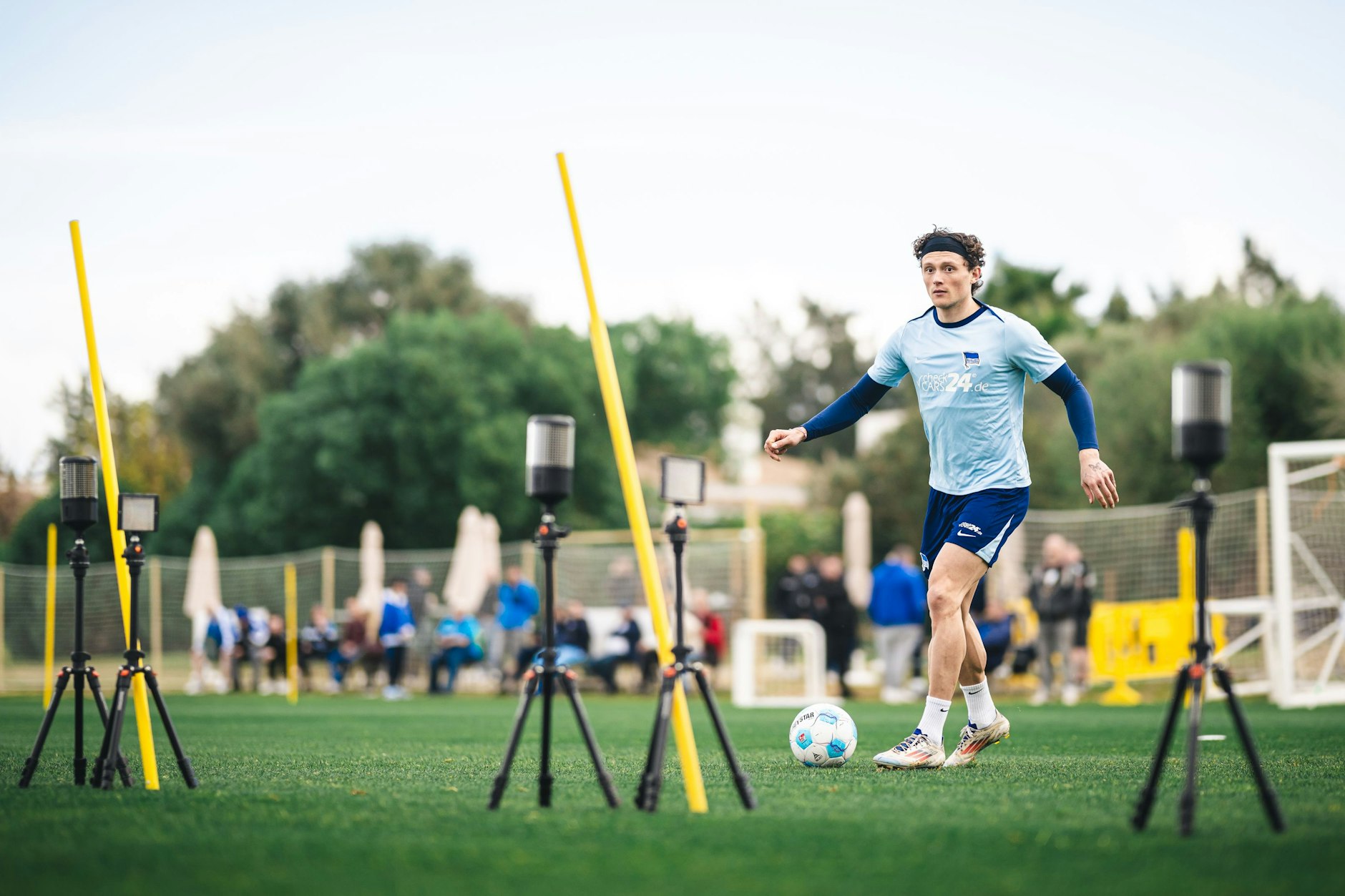 Herthas Liebling Fabian Reese beim Training, das Testspiel gegen Sandhausen kommentierte er und dann gab es böse Überraschungen.