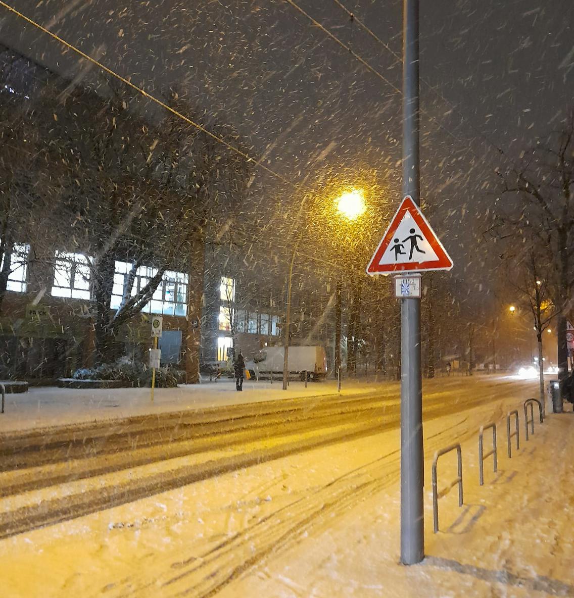 Sandra Hillmann hat richtiges Schneegestöber erlebt, danke für das Foto!