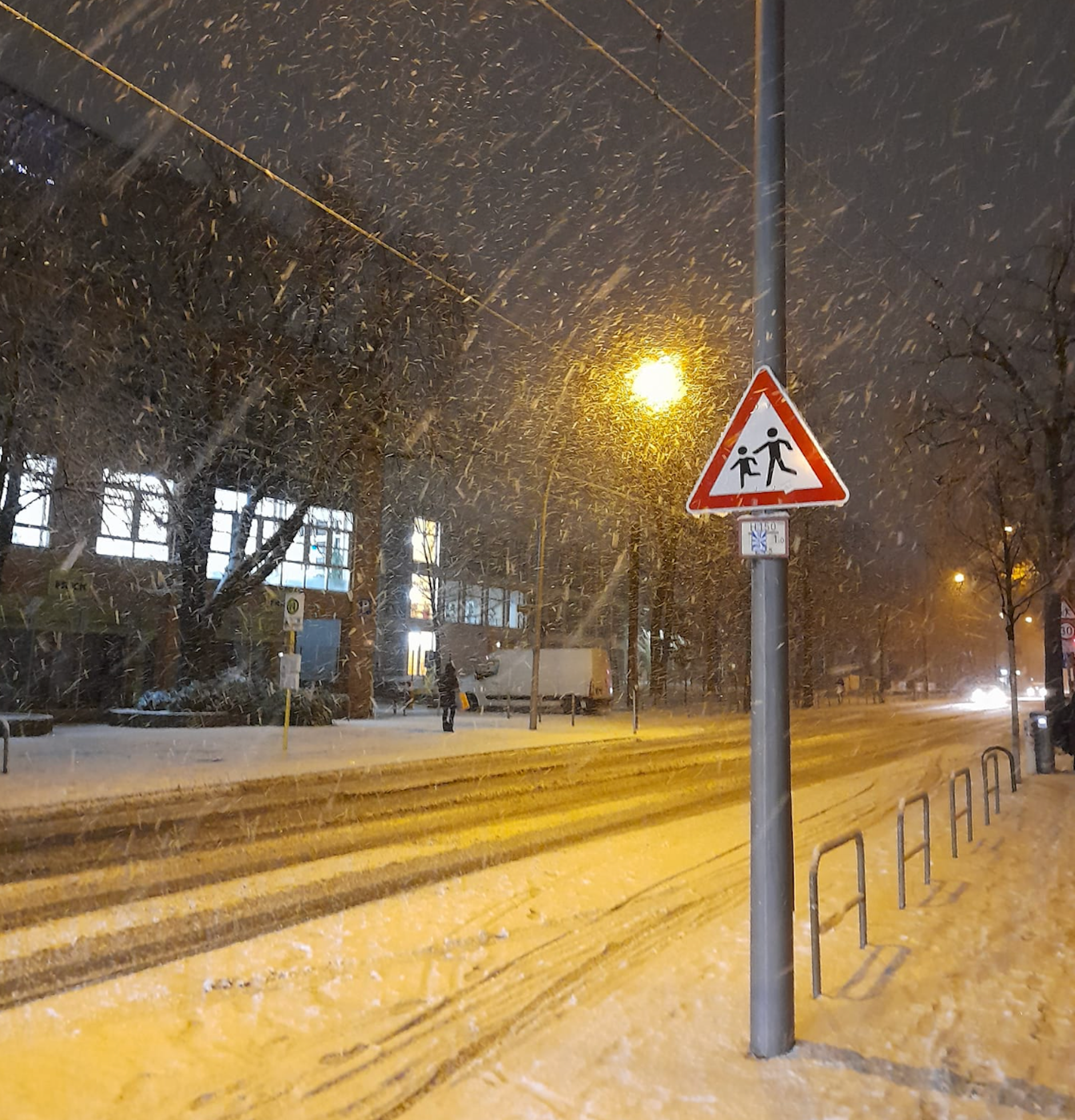 Sandra Hillmann hat richtiges Schneegestöber erlebt, danke für das Foto!