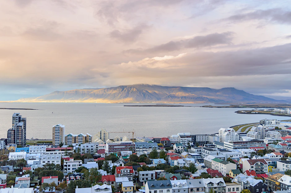 Blick über Reykjavik, Island