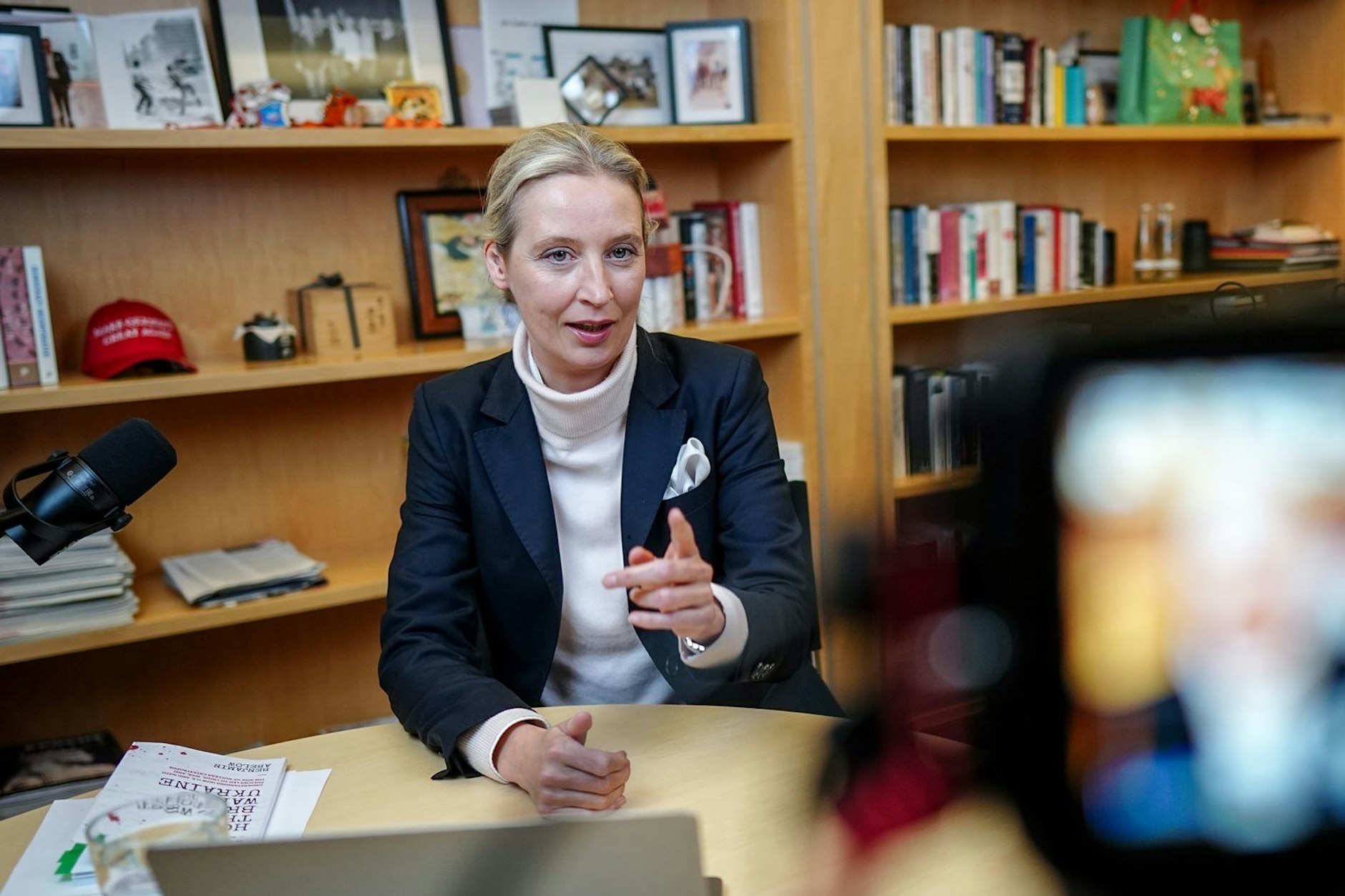 Wie eine nervöse Bewerberin beim Tesla-Vorstellungsgespräch: Alice Weidel