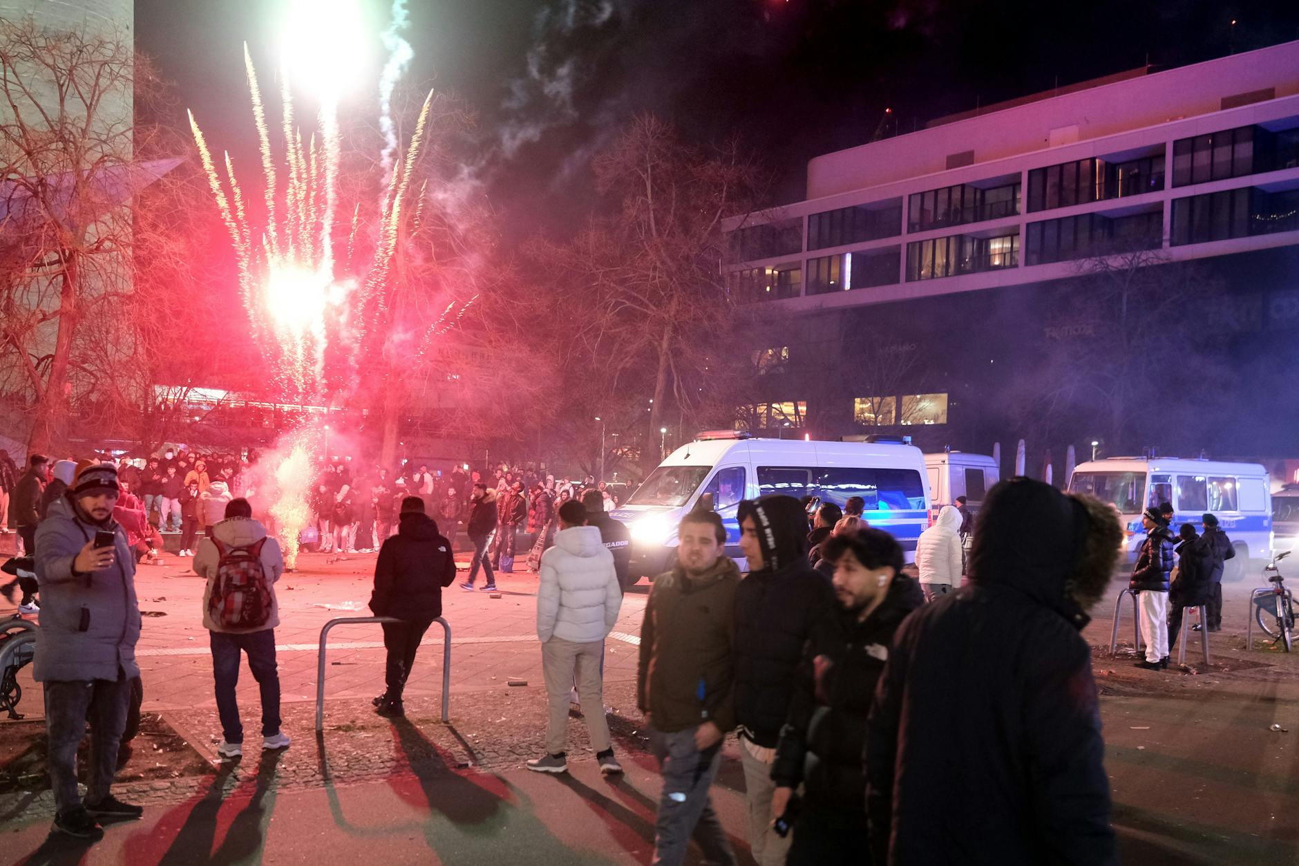 Silvester auf dem Berliner Alexanderplatz
