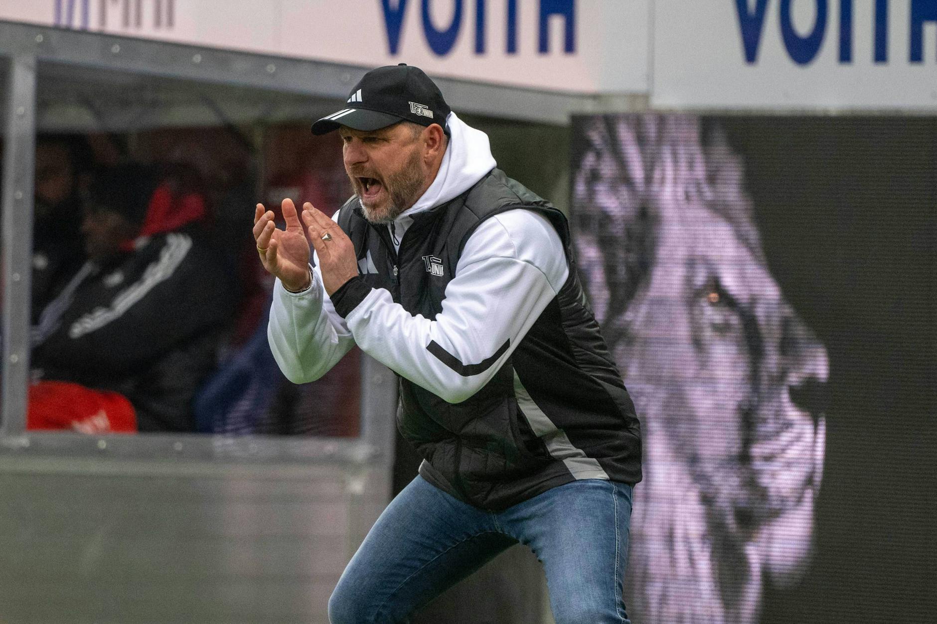 Emotionen pur: Steffen Baumgart (53), Cheftrainer des 1. FC Union, wird auch gegen Mainz wieder Vollgas an der Seitenlinie geben.