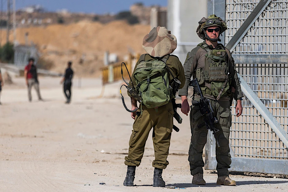 Israelische Soldaten an der Grenze zum Gazastreifen