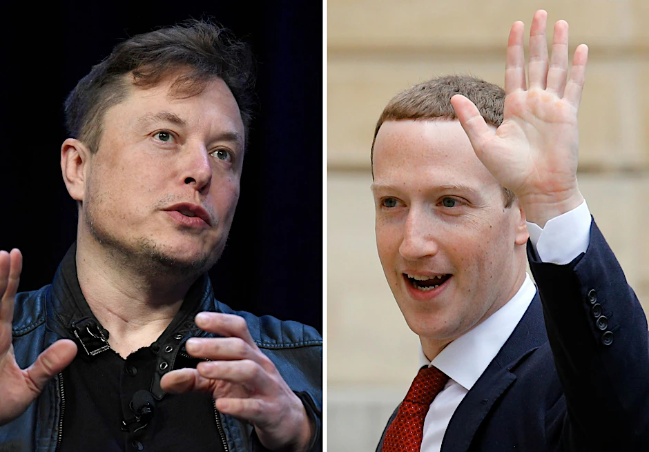 Elon Musk und Mark Zuckerberg.