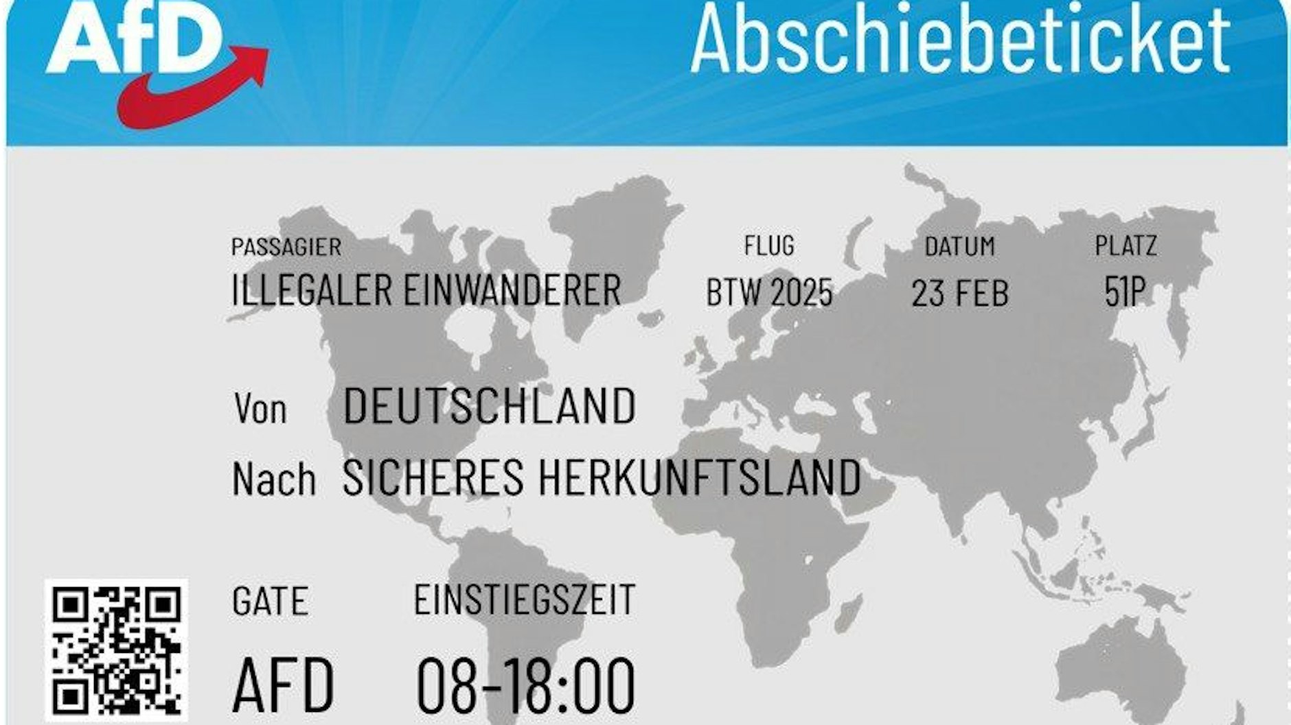 Die AfD schickte „Abschiebeticket“ an Tausende Menschen.