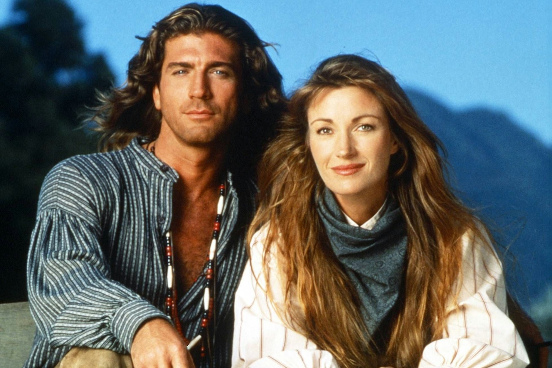 Jane Seymour als Ärztin Dr. Quinn und Joe Lando als Bryon Sully in einer Szene der Serie „Dr. Quinn - Ärztin aus Leidenschaft“
