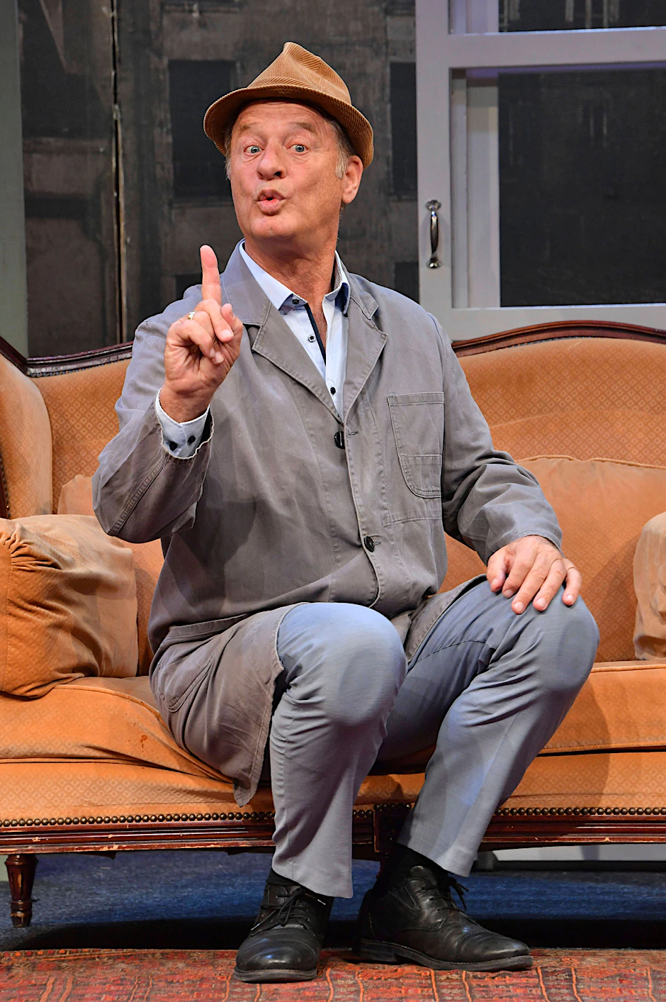 Tom Gerhardt am 15. Januar bei der Fotoprobe des Theaterstücks „Hausmeister Krause - Du lebst nur zweimal“ in der Komödie im Bayerischen Hof.