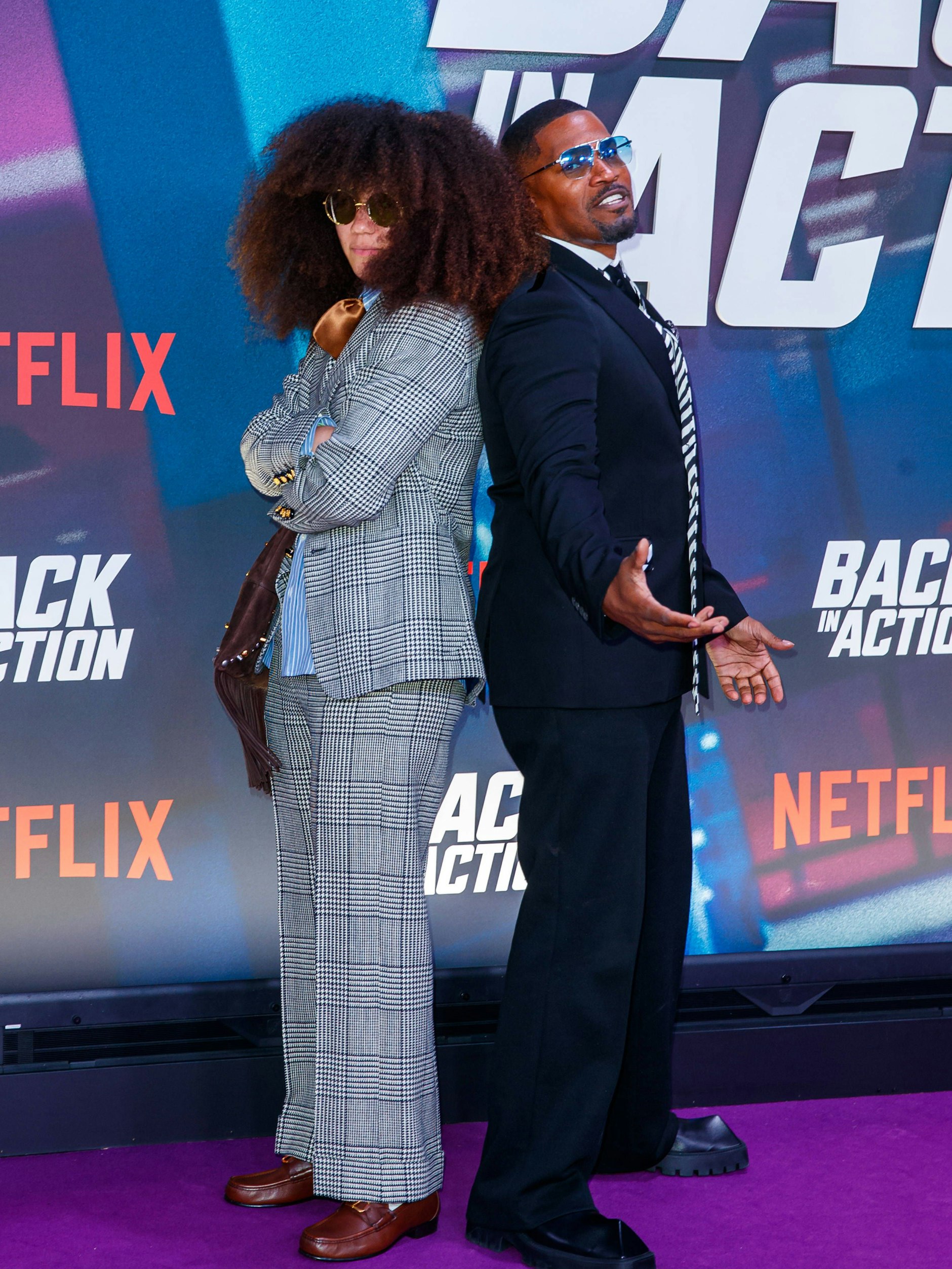 Jamie Foxx und Tochter Anelise bei der Netflix-Weltpremiere im Zoo-Palast Berlin. Den Anzug hat sich Anelise übrigens in Berlin gekauft.