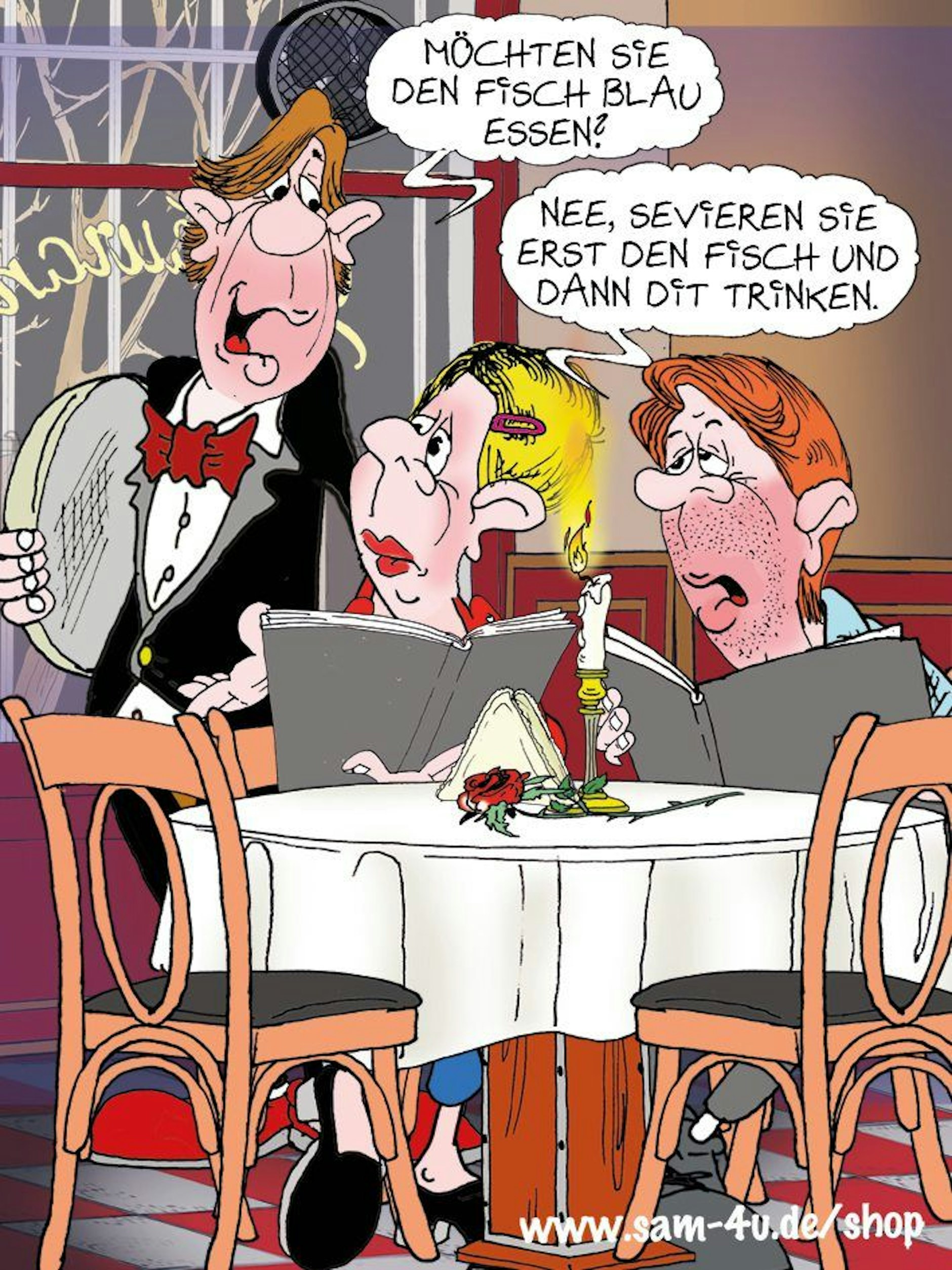 Auch heute hat sich Zeichner Sam Paff aus Berlin an seinen Zeichentisch gesetzt - und diesen Cartoon des Tages geliefert!