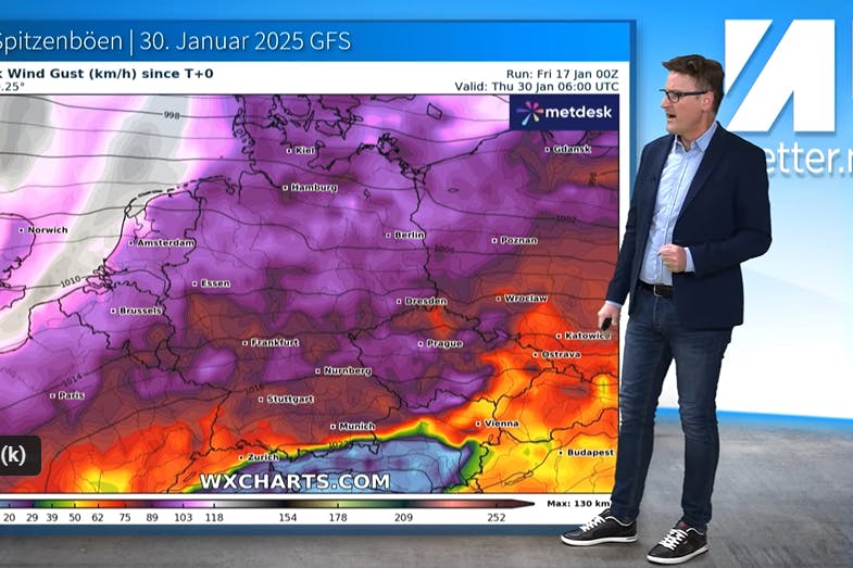 Ende des Monats könnte laut Wetter-Experte Dominik Jung die Westwetterlage richtig viel Sturm nach Deutschland spülen.