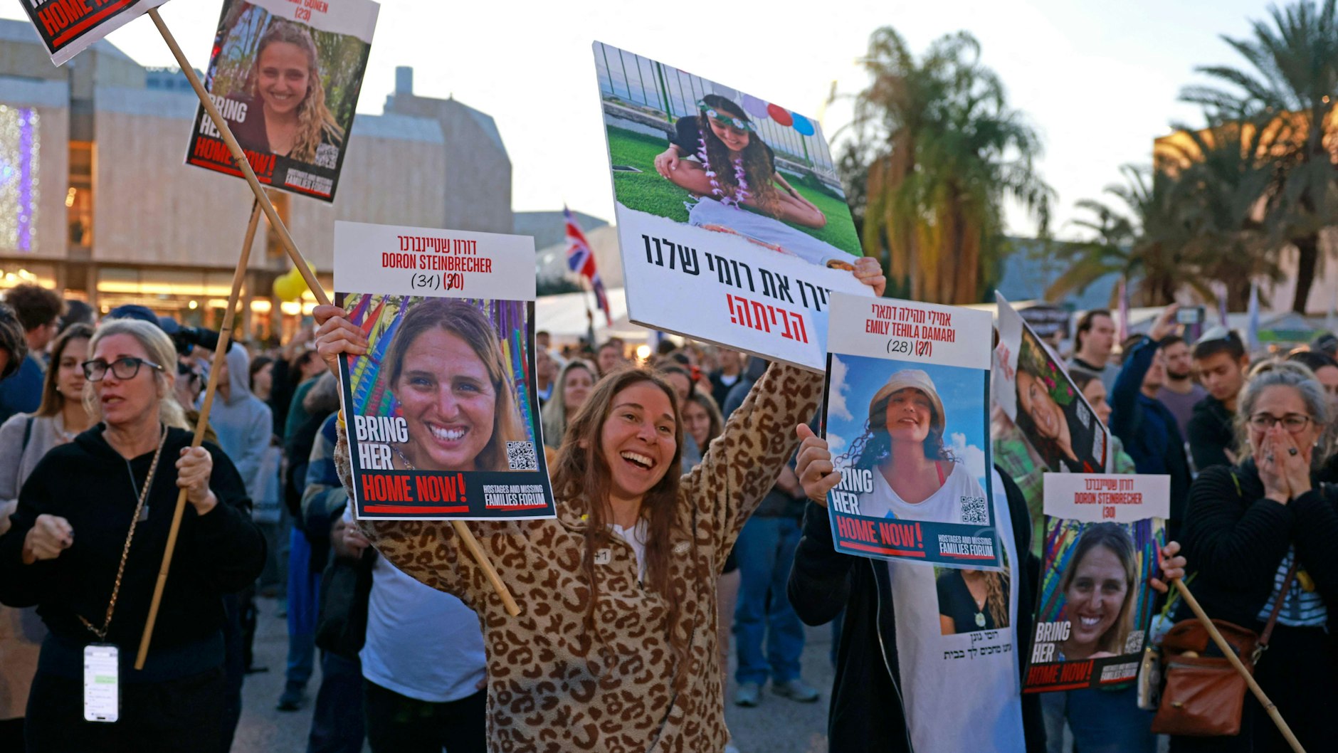 Jubel in Israel über die Freilassung der Geiseln.