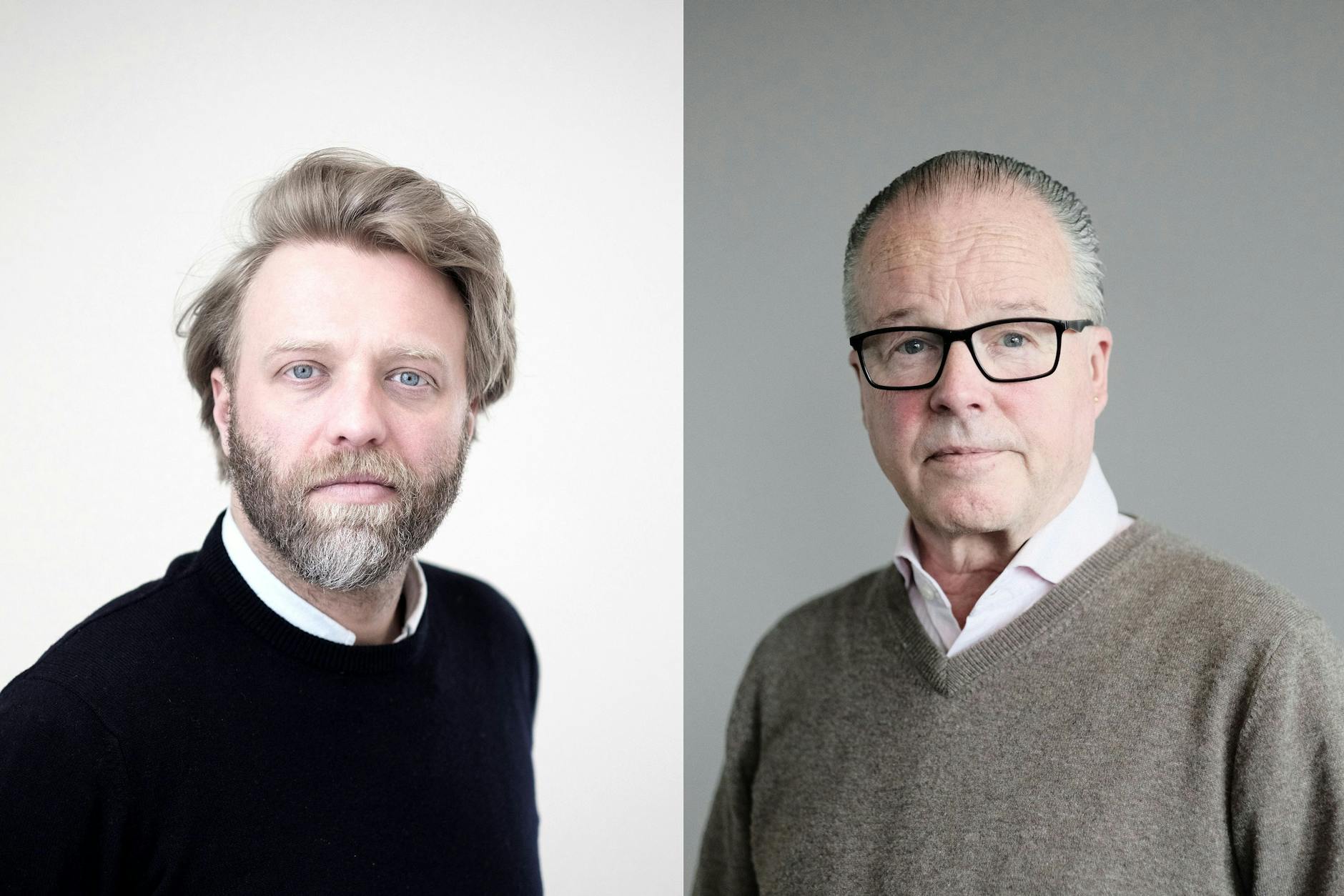 Moritz Eichhorn, Co-Chefredakteur der Berliner Zeitung (l.), und Thomas Fasbender, Ressortleiter Geopolitik